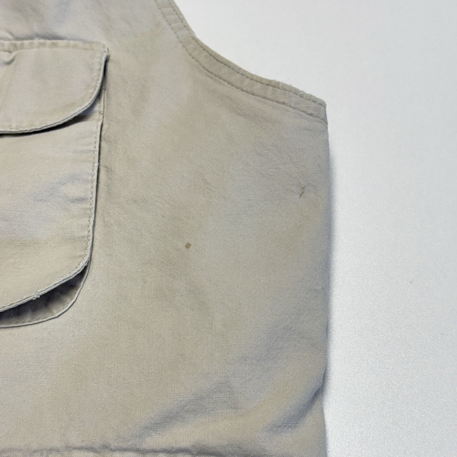 Banana Republic × Vintage Vintage Banana Republic Safari Vest Mens Large Cream Outdoor Size US L / EU 52-54 / 3 - 4 Thumbnail
