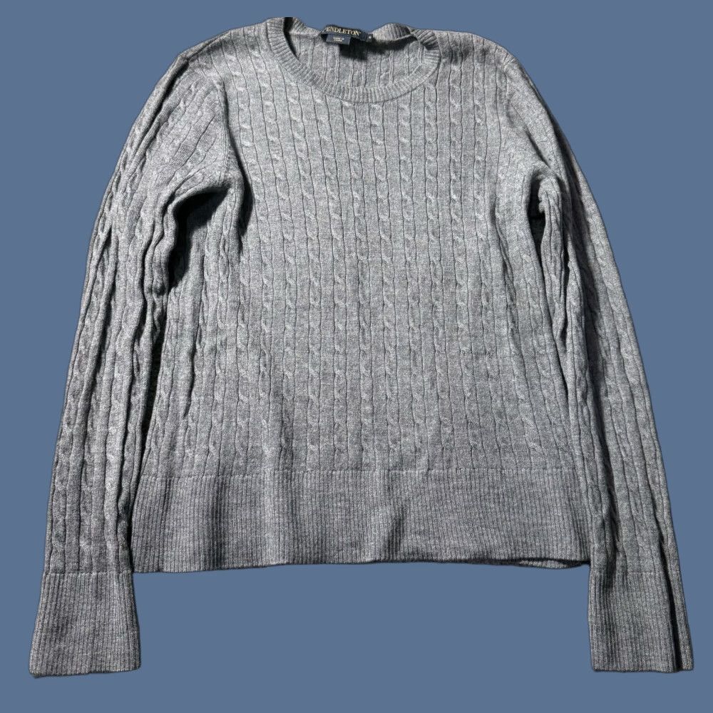 Pendleton Pendleton Women’s Sweater Cable-Knit Merino Wool Long Sleeve S Gray Pullover Women’s Small Size S Size S / US 4 / IT 40 - 1 Thumbnail