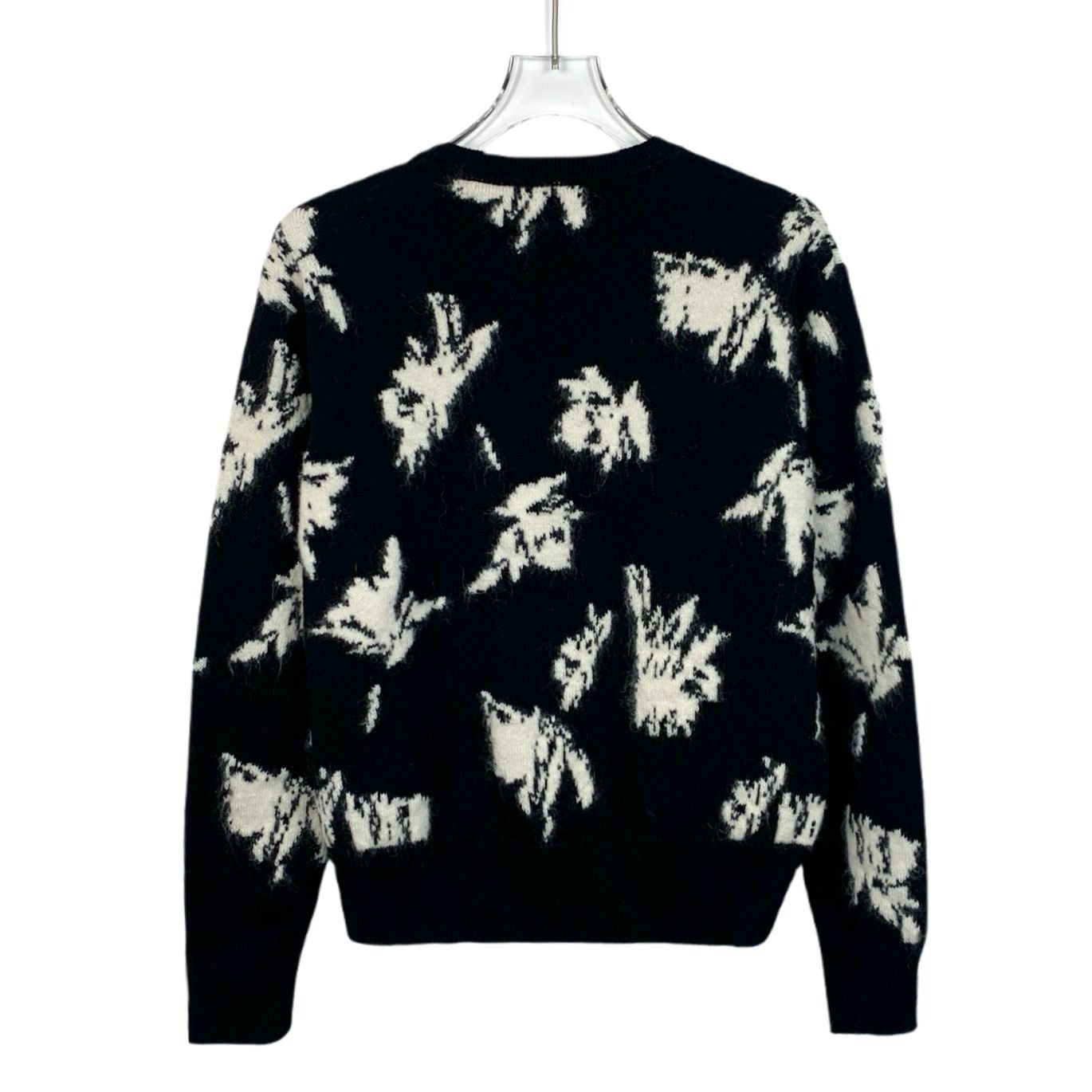 Max Mara Max Mara Studio Black & White Leaf Pattern Sweater Size 50 A Size S / US 4 / IT 40 - 2 Thumbnail