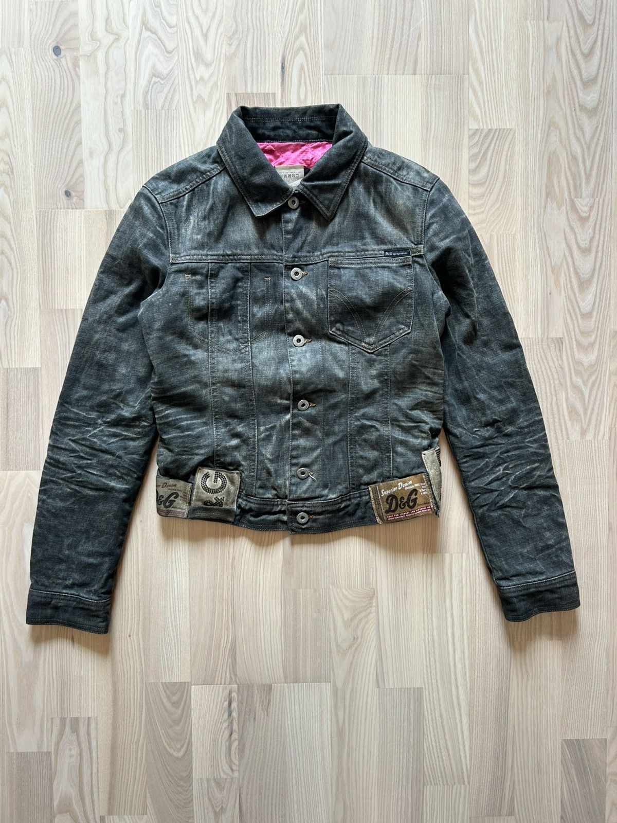 Dolce & Gabbana Dolce & Gabbana AW2003 Archive Cropped Waxed Denim Jacket Size S / US 4 / IT 40 - 1 Thumbnail