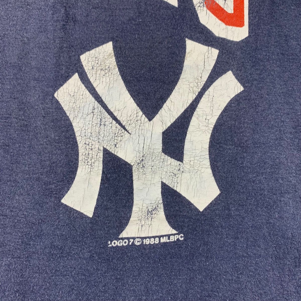 MLB × Vintage Vintage NEW YORK YANKEES MLb big spellout tee shirt Size US L / EU 52-54 / 3 - 9 Thumbnail
