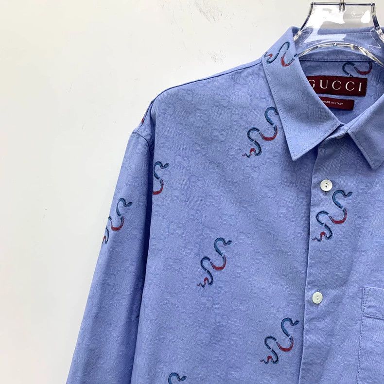 Gucci Gucci Size39 25 blue logo dark pattern full printing snake- Size US XXS / EU 40 - 3 Thumbnail