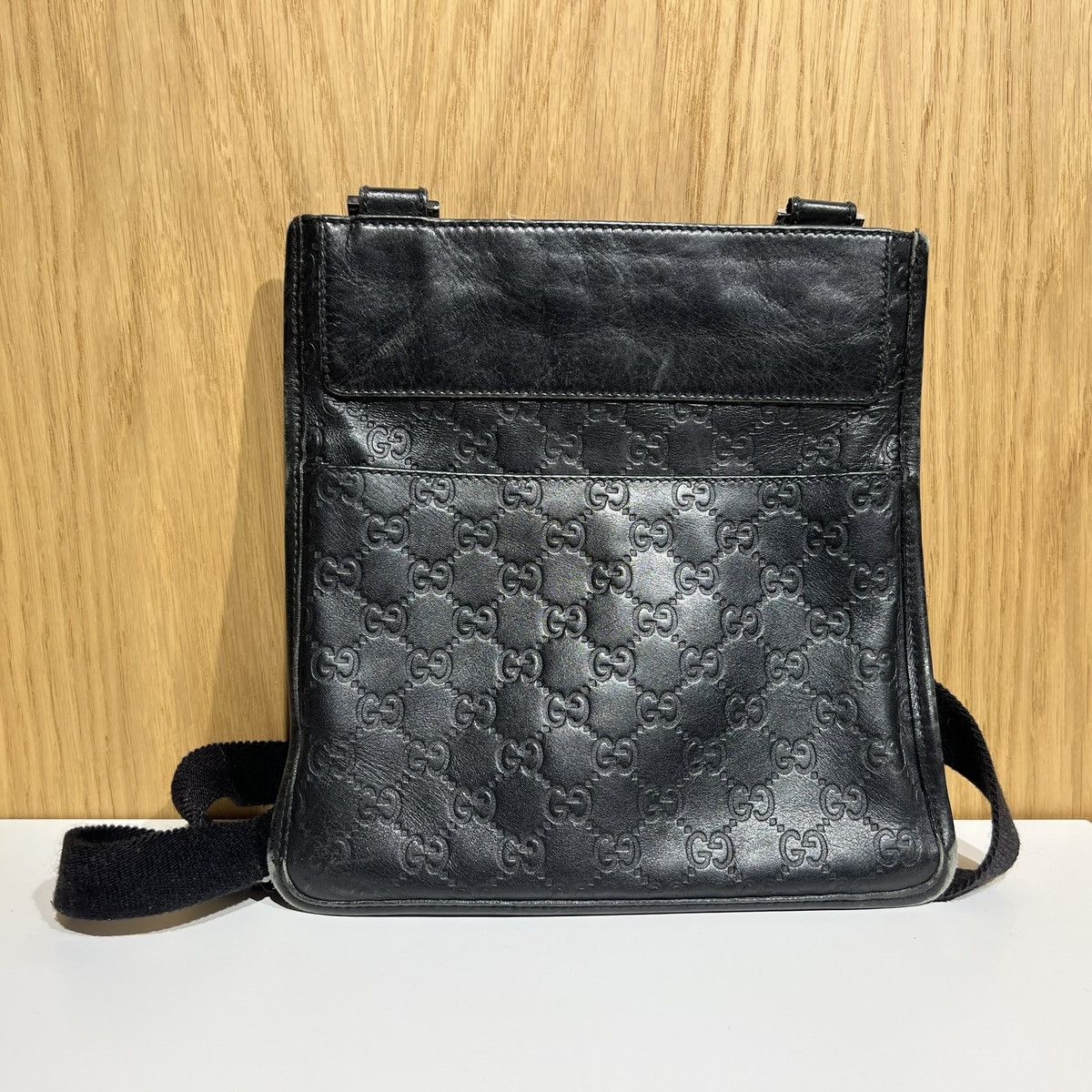 Gucci 🔹Gucci Monogram Leather Messenger 492715 Size ONE SIZE - 1 Thumbnail