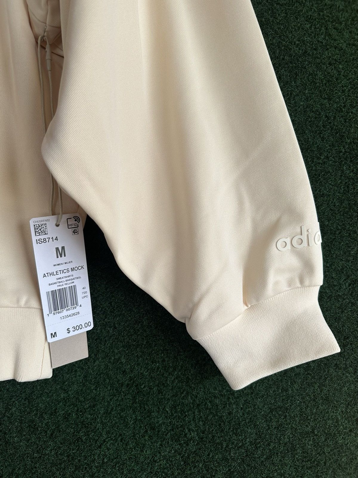 Adidas × Fear of God Fear of God x Adidas Athletics Women’s Pale Yellow Mock Neck Size M / US 6-8 / IT 42-44 - 2 Thumbnail