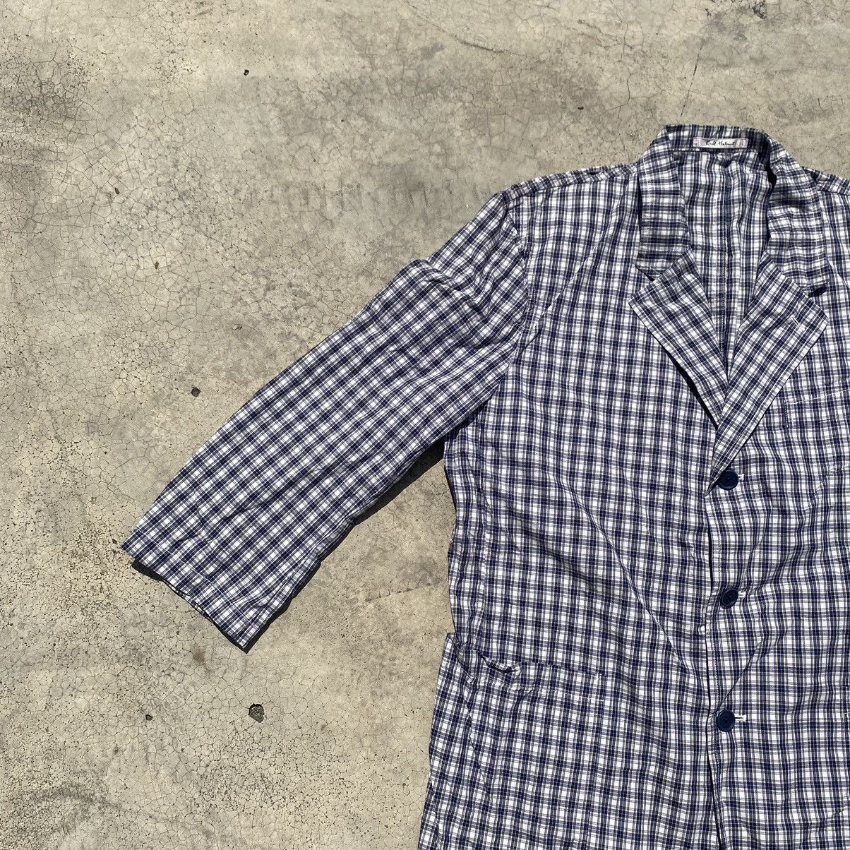 Designer × Japanese Brand × Karl Helmut Karl Helmut Navy Gingham Check Blazer – Size L Size US L / EU 52-54 / 3 - 6 Thumbnail