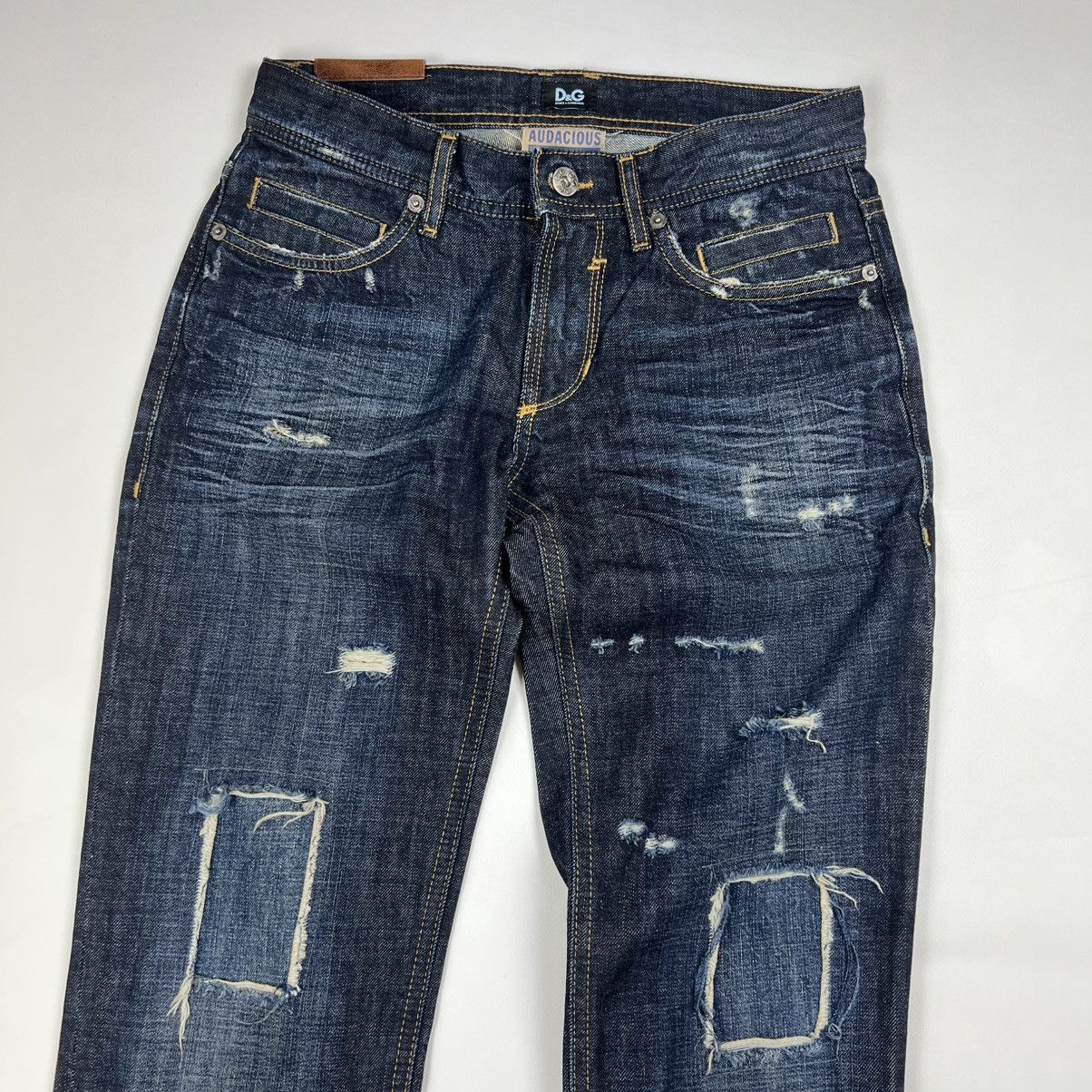 Dolce & Gabbana × Vintage Dolce Gabbana vintage distressed denim jeans Size 28" / US 6 / IT 42 - 2 Thumbnail