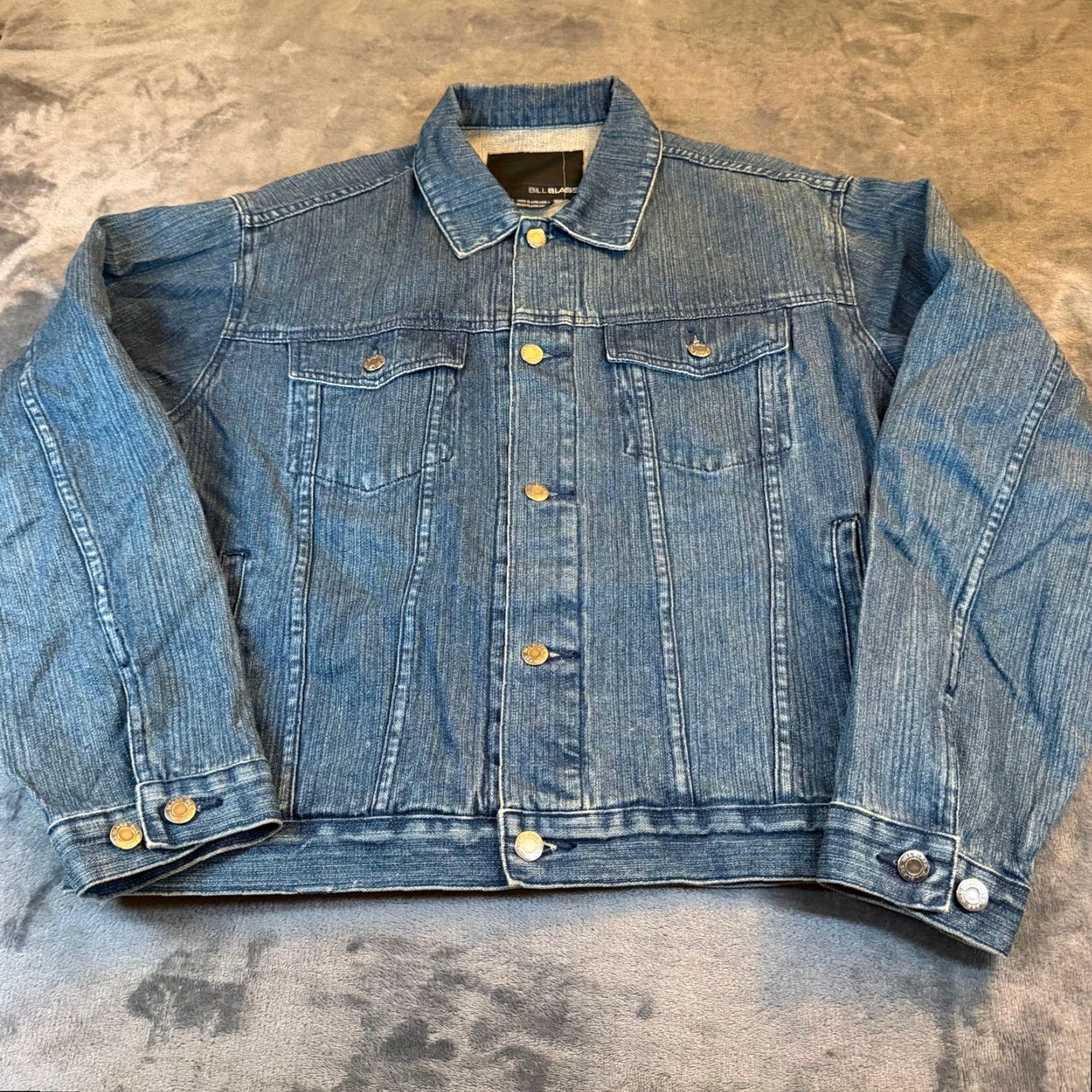Bill Blass Bill Blass Denim Jacket Vintage Mens Size L Jacket Men Blue Denim Button Front Chest Pockets Solid Classic Motorcycle Casual Modern Everyday Trousers? Size US 33 - 2 Thumbnail