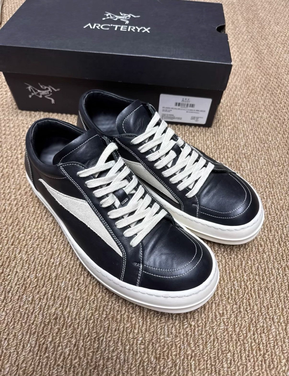 Rick Owens Rick Owens Main Line Full-Grain Leather Sneakers K37 Size US 8 / EU 41 - 2 Thumbnail