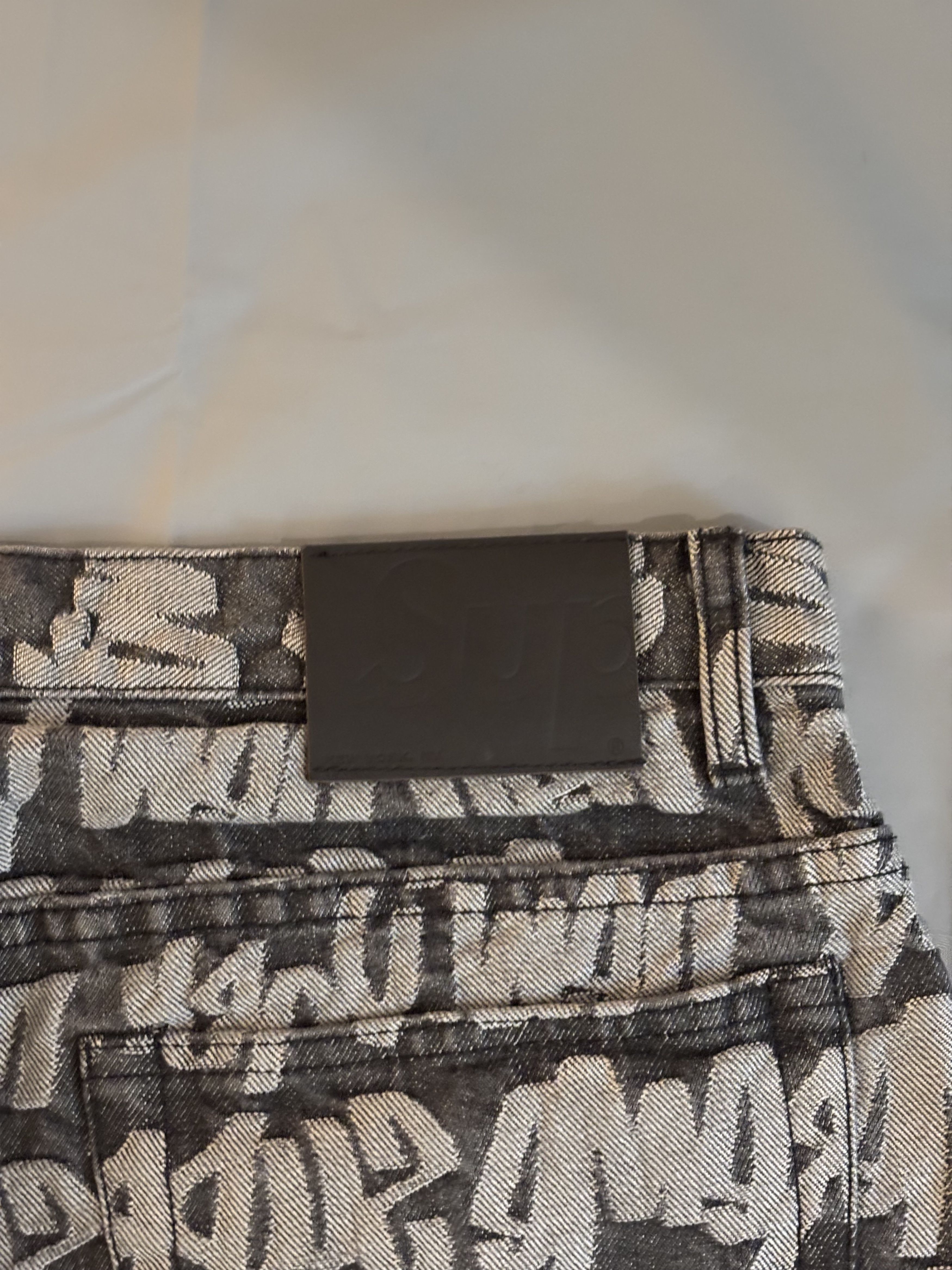 Supreme Jeans Supreme monogramme gris à motifs neuf avec étiquette Size US 34 / EU 50 - 17 Thumbnail