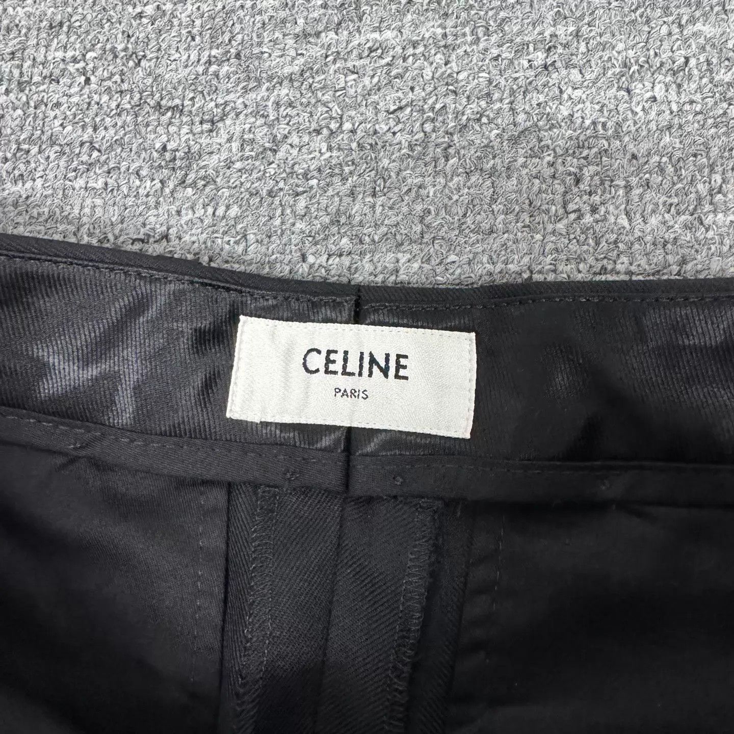 Celine Celine Black Pleated Wide-Leg Wool Trousers Size 34 99 New Size 24" / US 00 / IT 34 - 5 Thumbnail