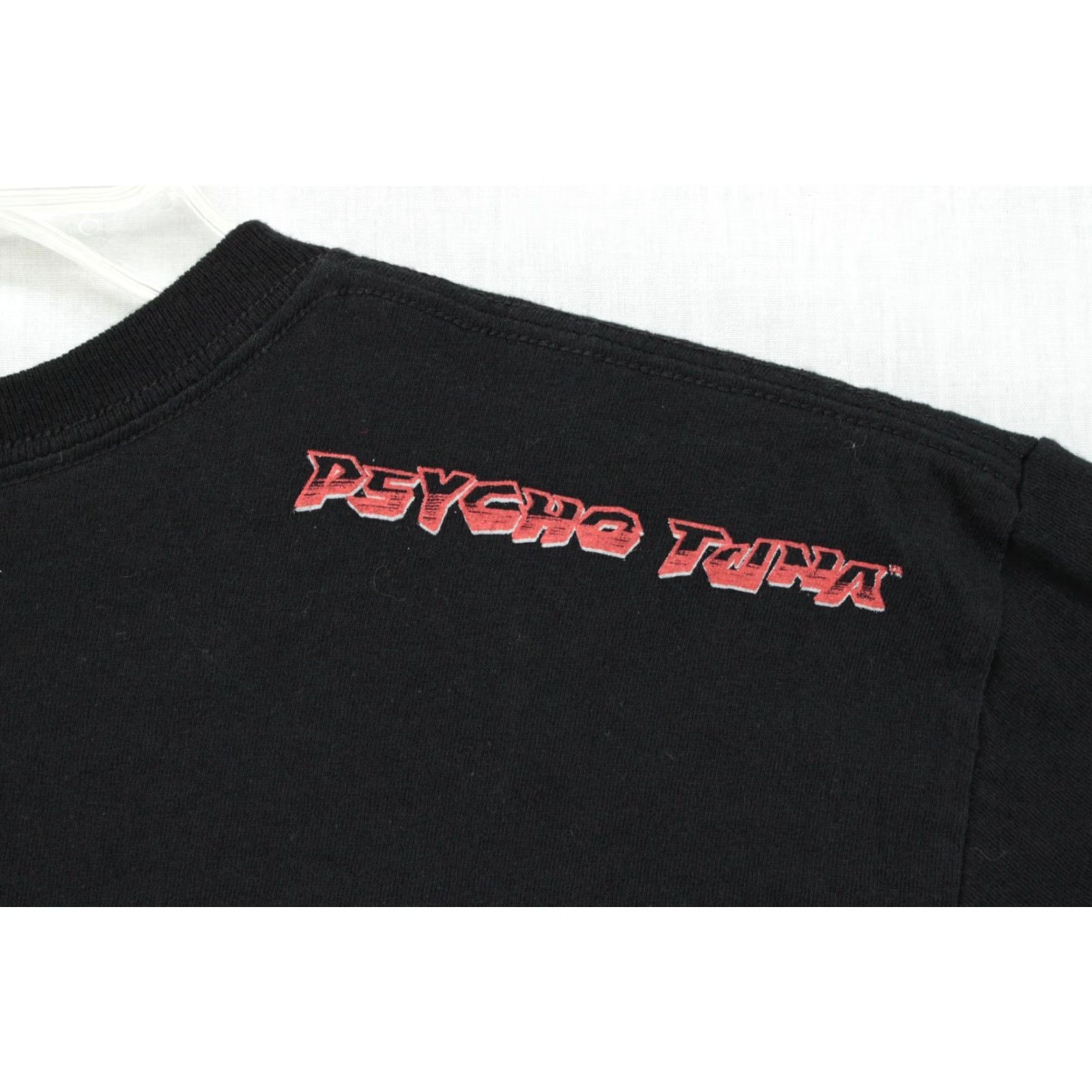 Vintage Psycho Tuna T-Shirt Mens Medium Black Short Sleeve Crew Neck Wahine Floral Luau Size US M / EU 48-50 / 2 - 4 Thumbnail