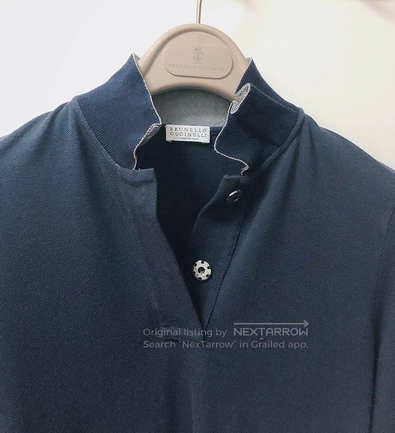Brunello Cucinelli Brunello Cucinelli Beaded Polo T-Shirt Size XS / US 0-2 / IT 36-38 - 2 Thumbnail