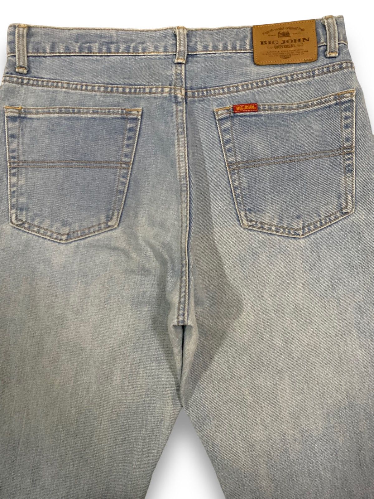 Big John Vintage 90s Big John Blue Wash Baggy Distressed Jeans Size US 31 - 12 Thumbnail