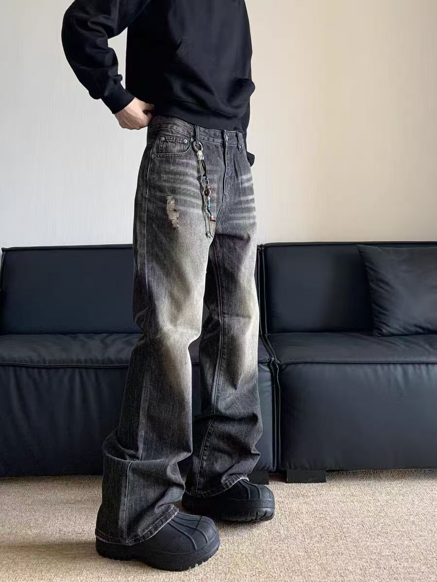 Japanese Brand × Jean Vintage Washed Straight Leg Aged Jeans Size US 34 / EU 50 - 2 Thumbnail