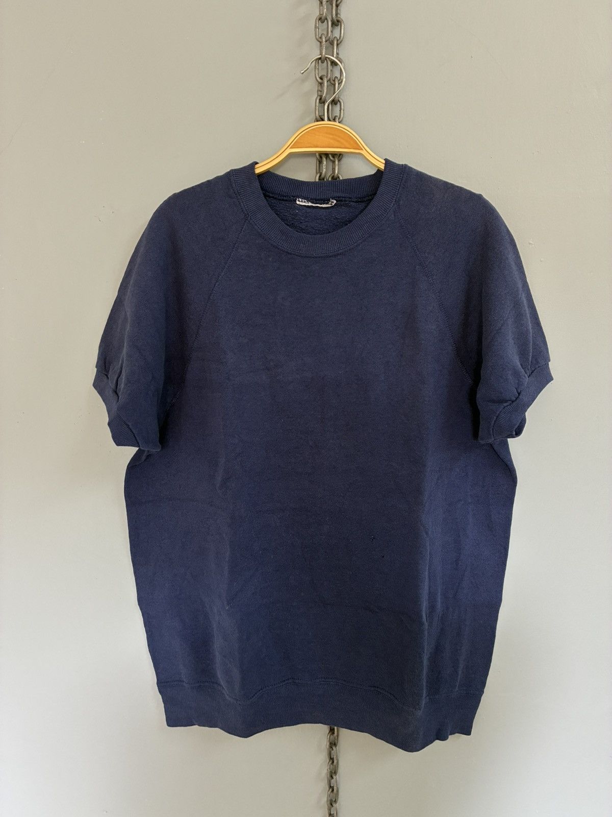 Vintage Vintage 80s Plain short sleeve sweatshirt Size US XL / EU 56 / 4 - 1 Thumbnail