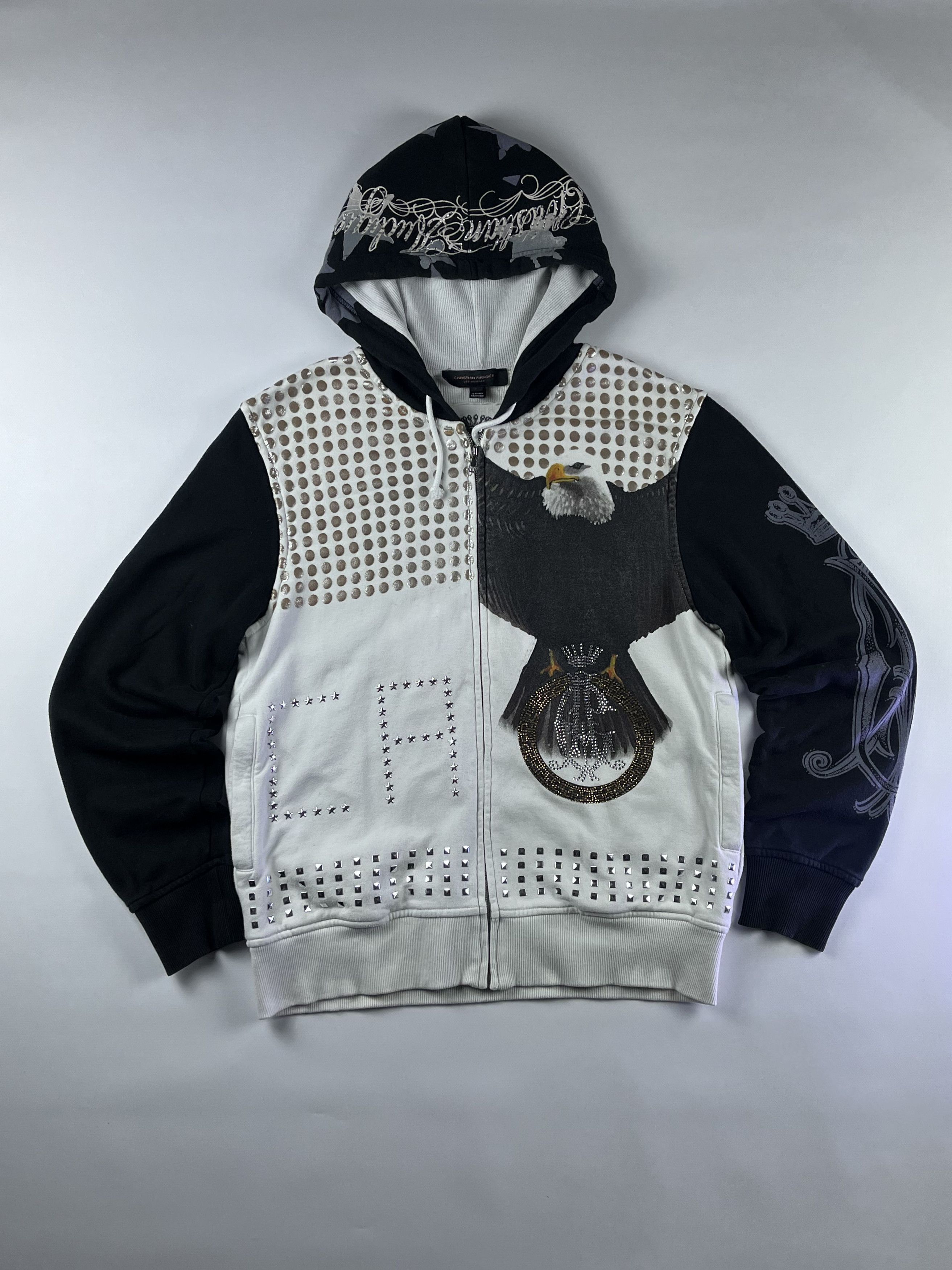 Christian Audigier × Ed Hardy RARE CHRISTIAN AUDIGIER AMERICAN EAGLE ZIP HOODIE Size US L / EU 52-54 / 3 - 3 Thumbnail