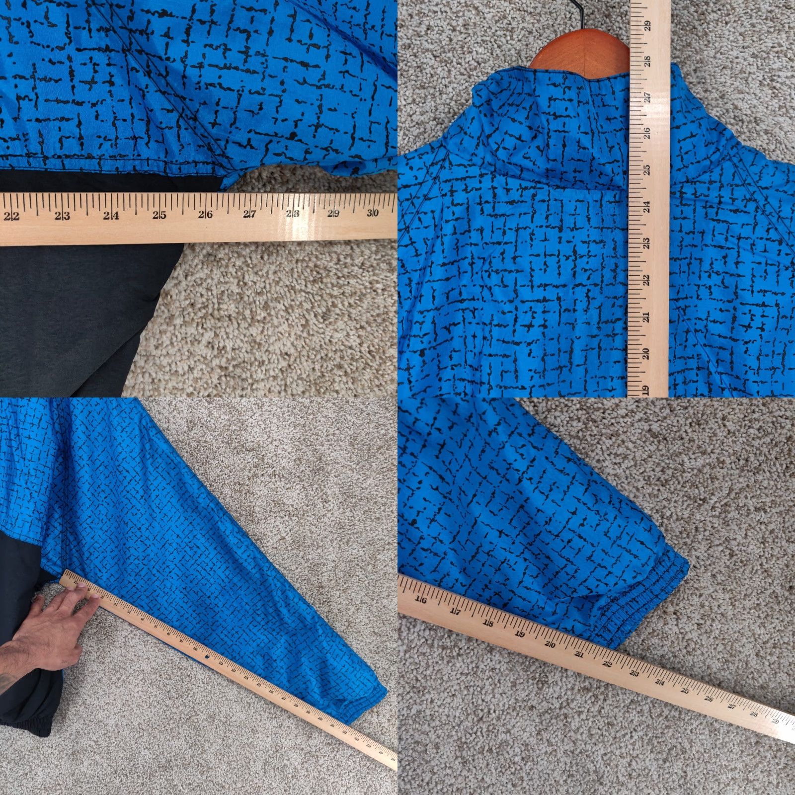 Vintage Kerrits Jacket Womens Medium Blue Geometric Half Zip Windbreaker Pullover Anorak Size M / US 6-8 / IT 42-44 - 9 Thumbnail