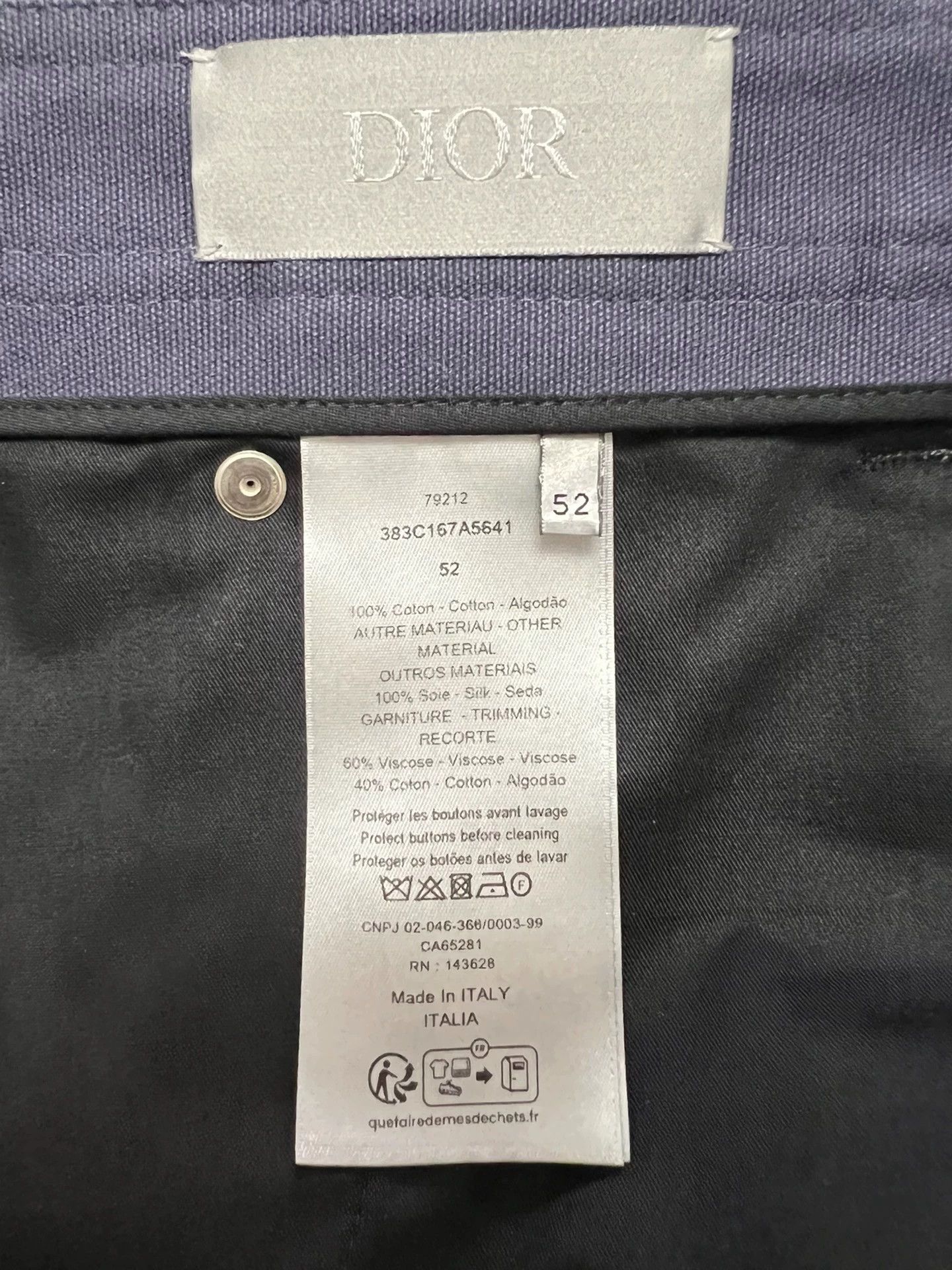 Dior Dior Men Runway Suit Blue 54/52 Size 54R - 8 Thumbnail