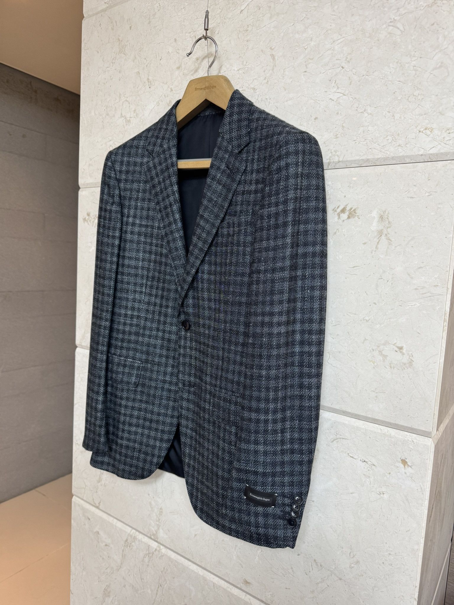 Ermenegildo Zegna ZEGNA / Tailored Milano Fit Check Pattern Blazer / EU 48 Size 38R - 2 Thumbnail