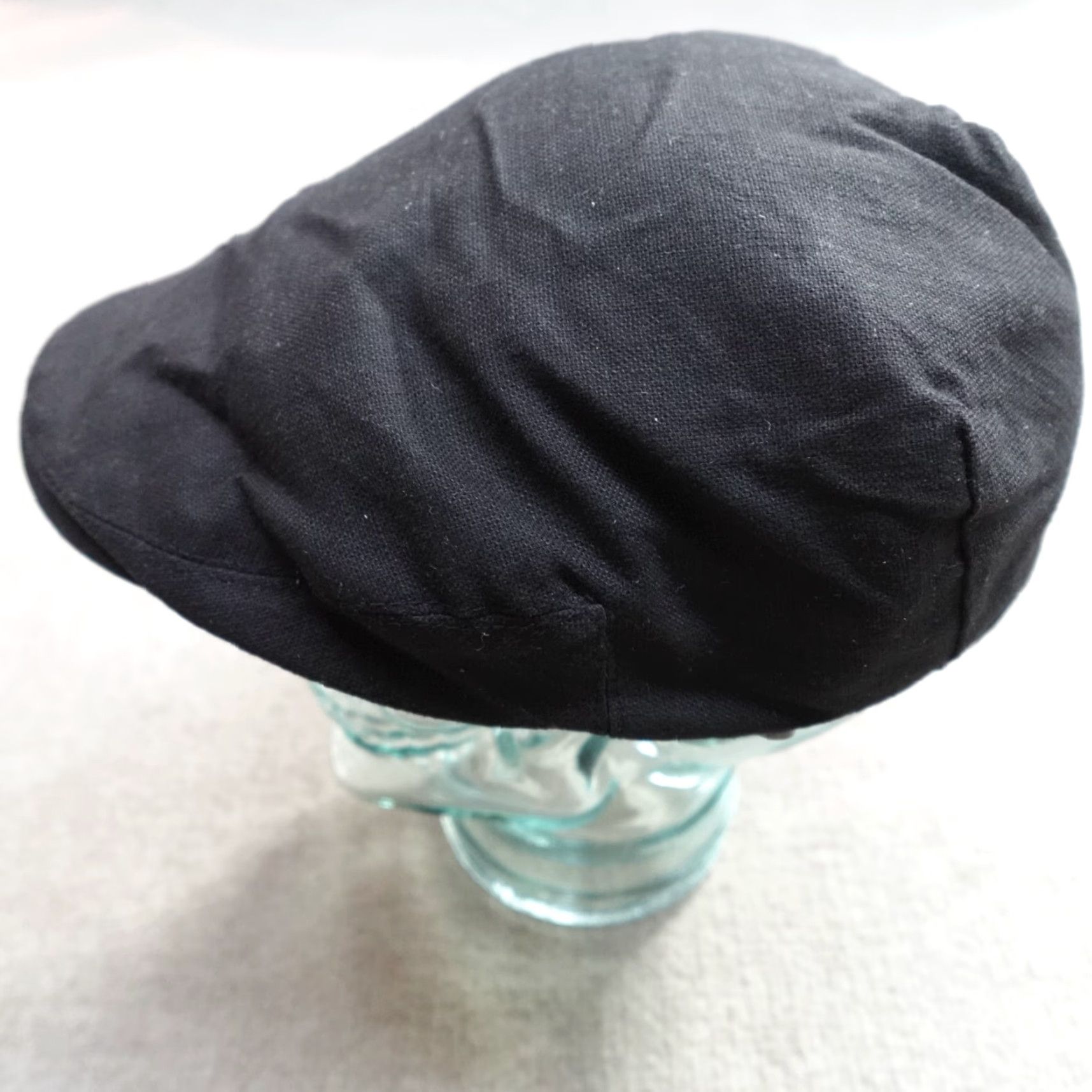 Stetson Stetson Hat Newsboy Cap Black L / XL Men Cotton Solid Style Newsboy Cap Mens Size ONE SIZE - 3 Thumbnail