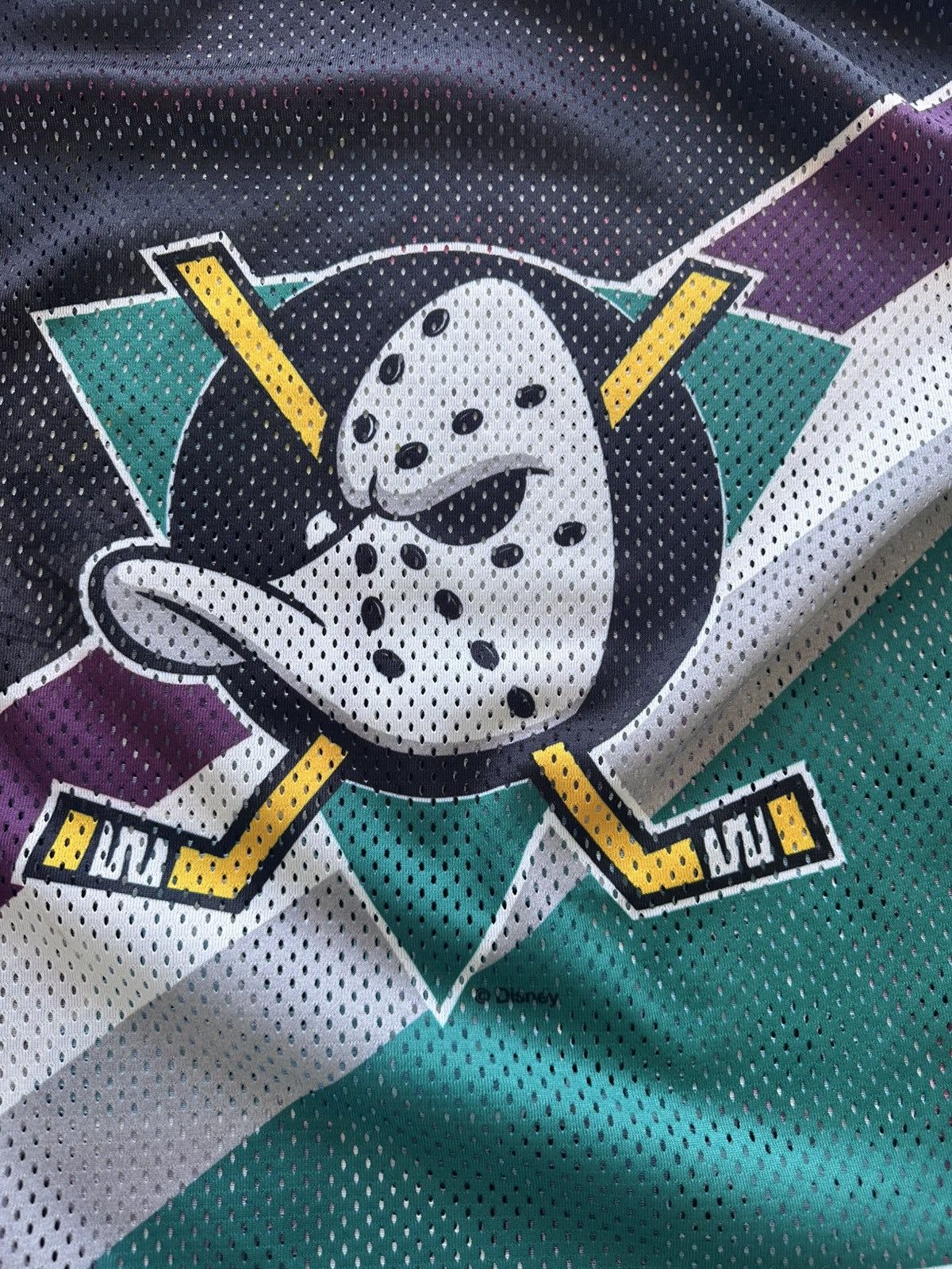 Ccm Vintage Anaheim Mighty Ducks Disney NHL All Over Print CCM Size US S / EU 44-46 / 1 - 7 Thumbnail