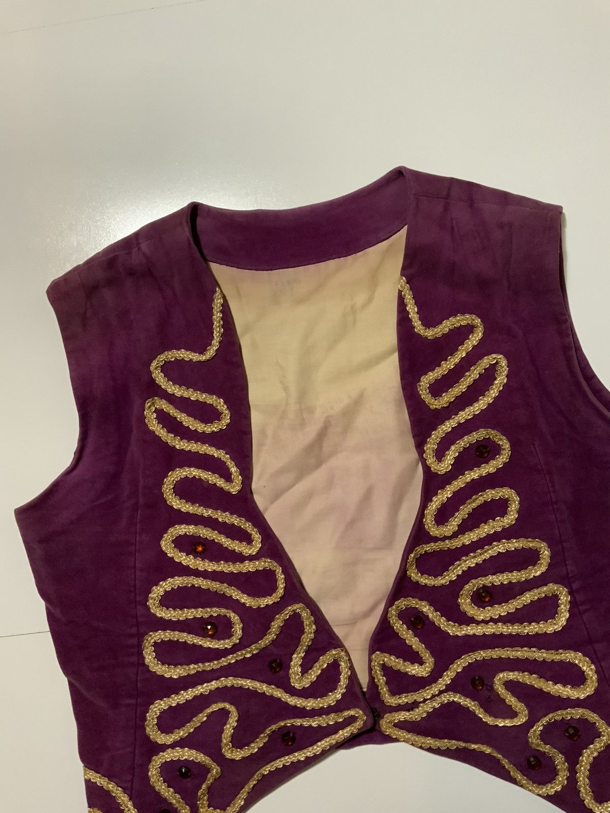 Vintage Marching Band Steampunk Purple Haze Velvet Hendrix Vest Size US M / EU 48-50 / 2 - 3 Thumbnail