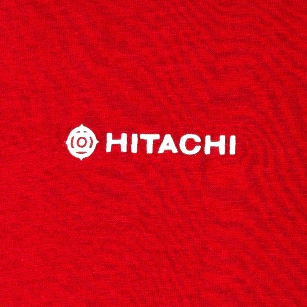 Vintage VINTAGE Hitachi Shirt Adult XS Red 80s Cotton Blend Logo Hitachi on Chest Men's T-Shirt XS Size US XS / EU 42 / 0 - 2 Thumbnail