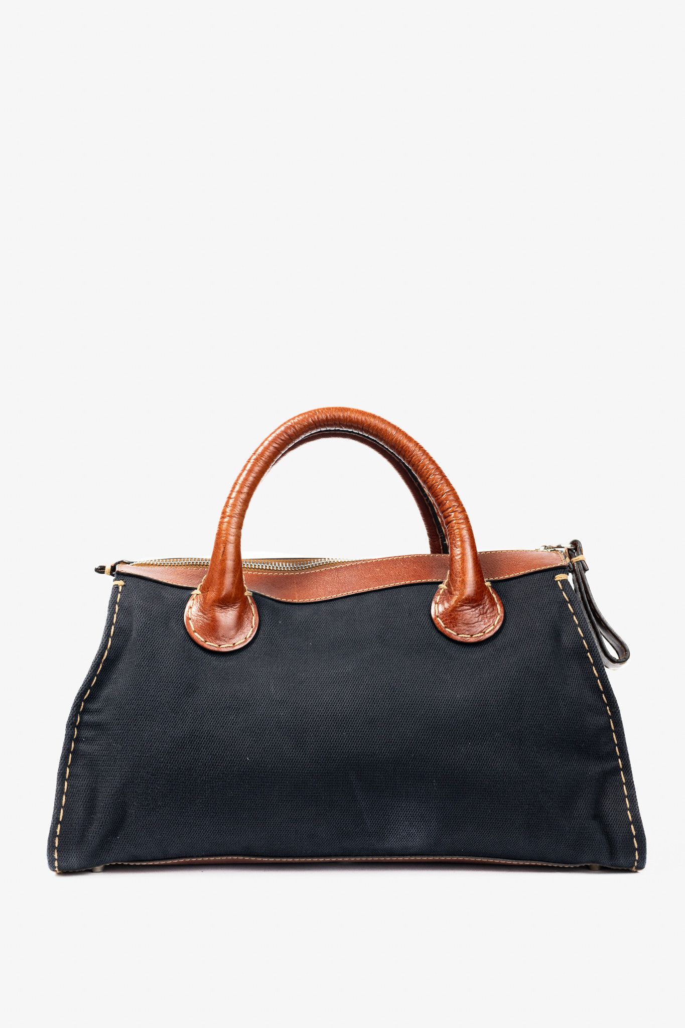 Chloe Chloe Edith Navy Canvas & Leather Trim Tote Size ONE SIZE - 4 Thumbnail
