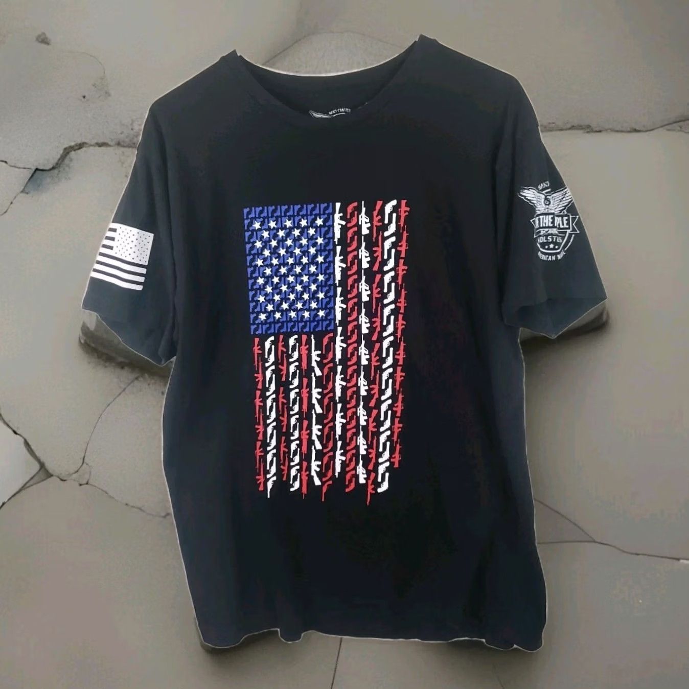 Vintage We The People Holsters TShirt Men L Black USA American Flag 2A Gun Patriotic New Size US L / EU 52-54 / 3 - 2 Thumbnail