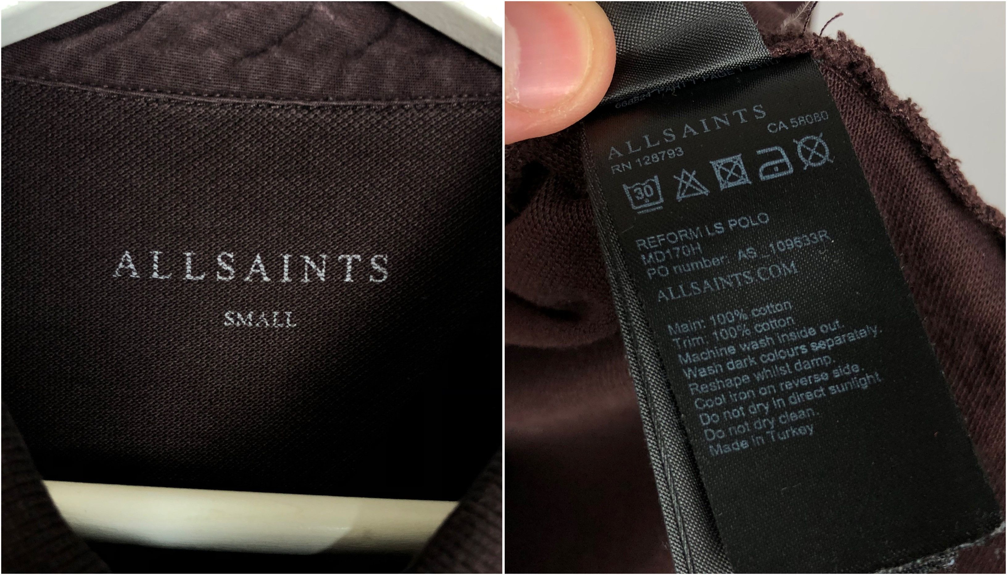 Allsaints Allsaints Longsleeve Reform LS Polo Pullover size S Size US S / EU 44-46 / 1 - 8 Thumbnail