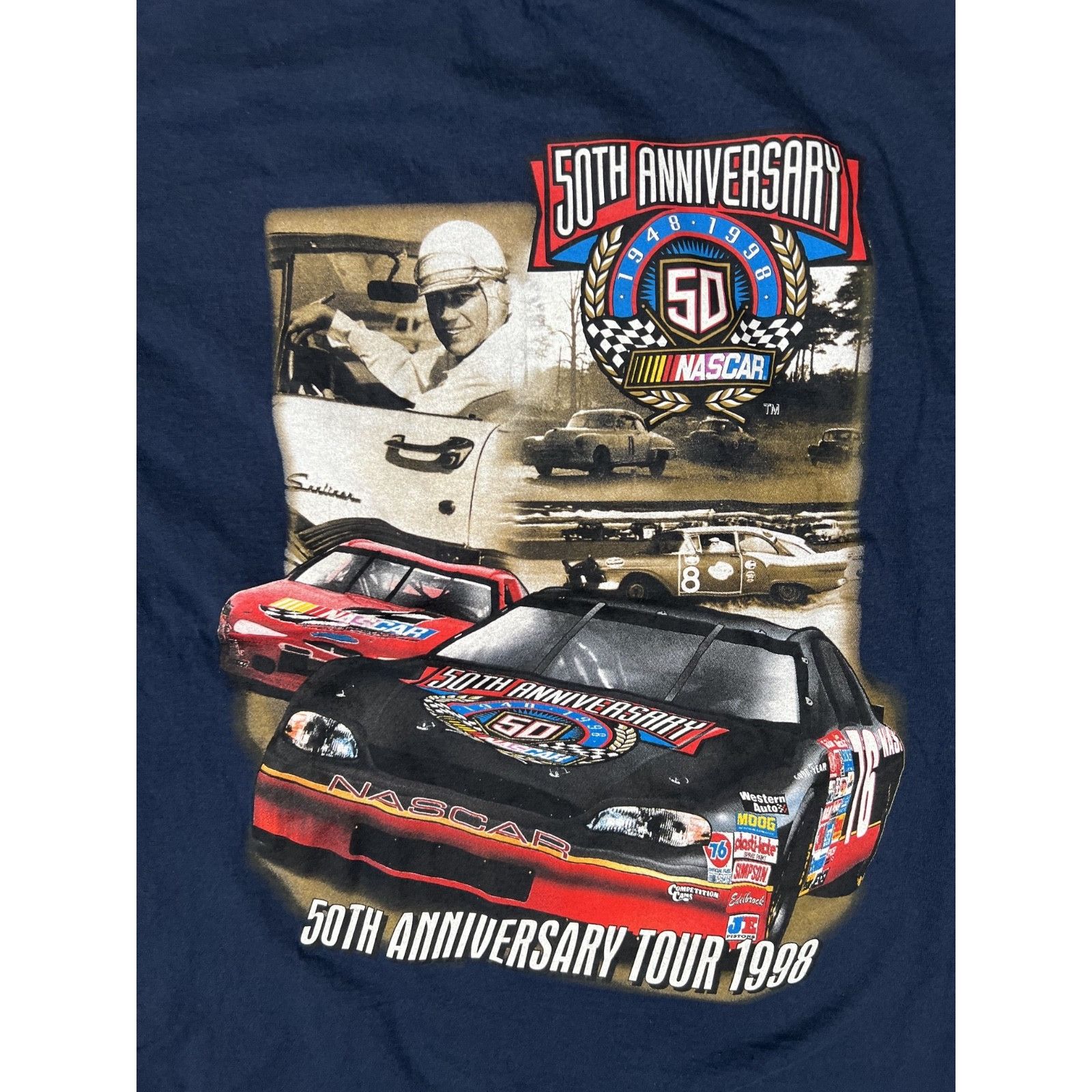 Tultex Vintage Nascar 50th Anniversary Tour 1998 T-Shirt Size XL 90 Size US XL / EU 56 / 4 - 3 Thumbnail
