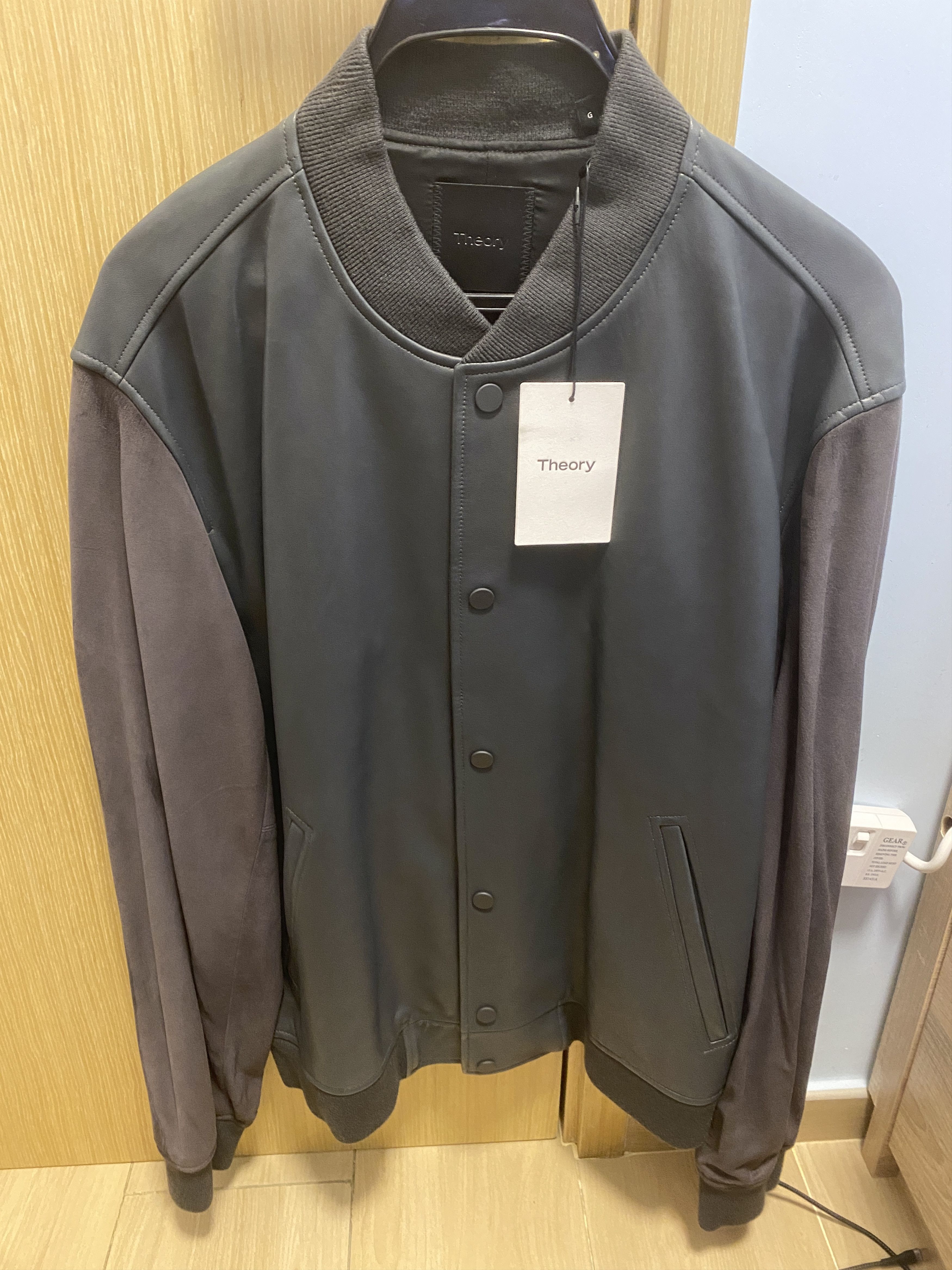 Theory Lamb Supreme Leather Varisty Jacket Size US L / EU 52-54 / 3 - 1 Thumbnail