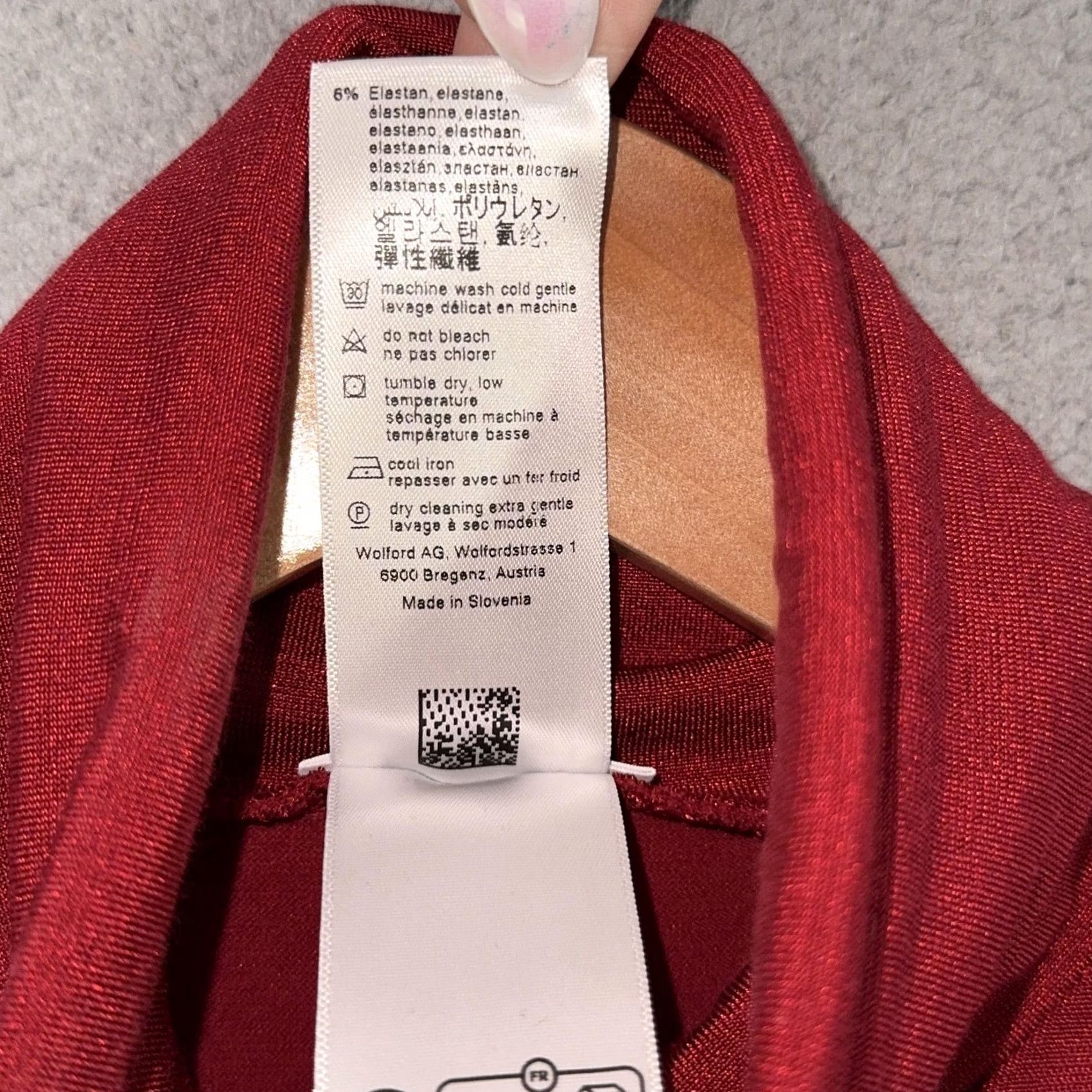 Wolford Wolford Turtleneck Top Womens Large Red Slim Jersey Shirt Size L / US 10 / IT 46 - 3 Thumbnail