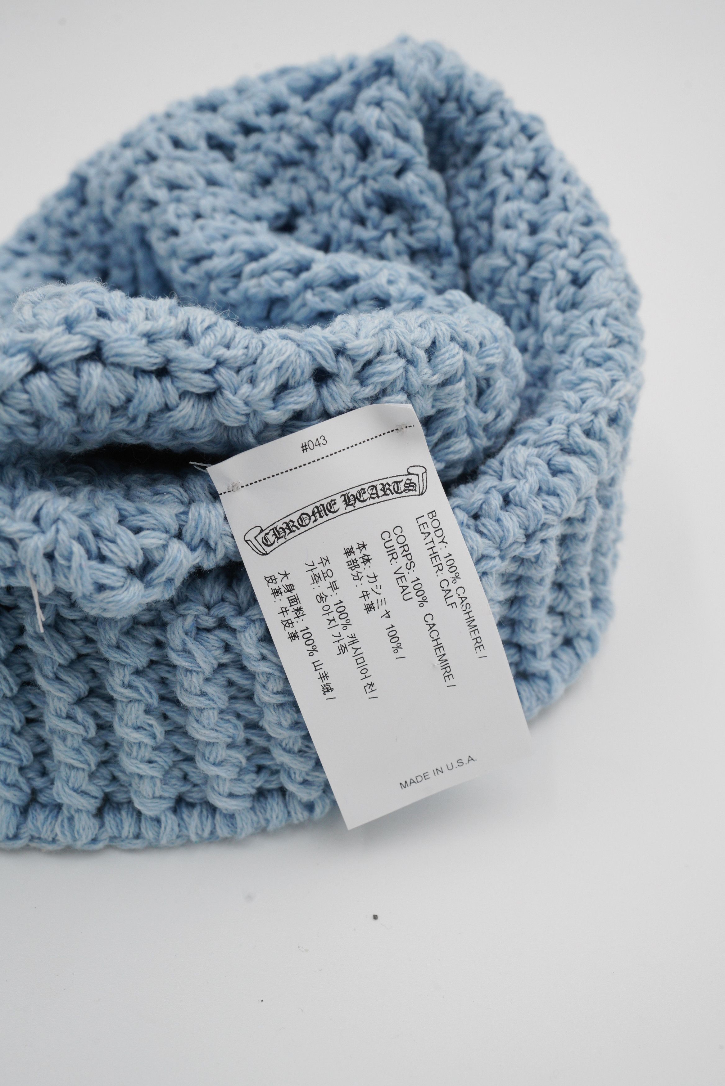 Chrome Hearts Chrome Hearts Hand Woven Star Patch Beanie - Blue Size ONE SIZE - 9 Thumbnail