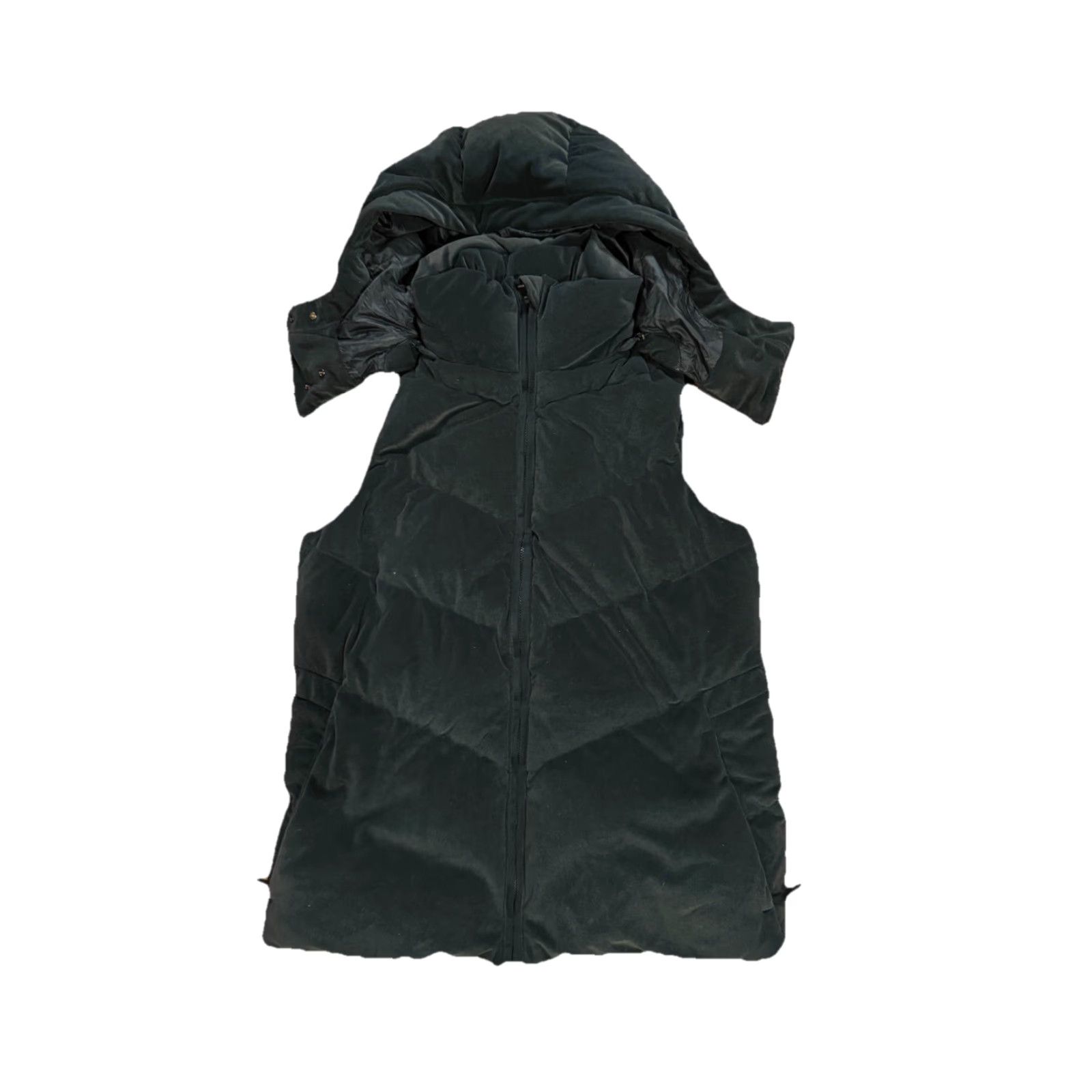 Athleta Athleta Lofty Velvet Down Vest Green XXS Vest Womens Regular Size XXS Size M / US 6-8 / IT 42-44 - 2 Thumbnail
