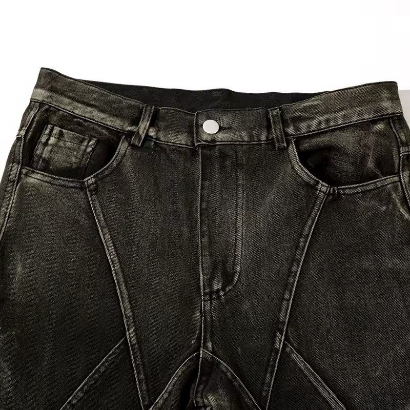 Designer × Vintage Streetwear Design Washed Loose Spliced Jeans Pants Size US 32 / EU 48 - 3 Thumbnail