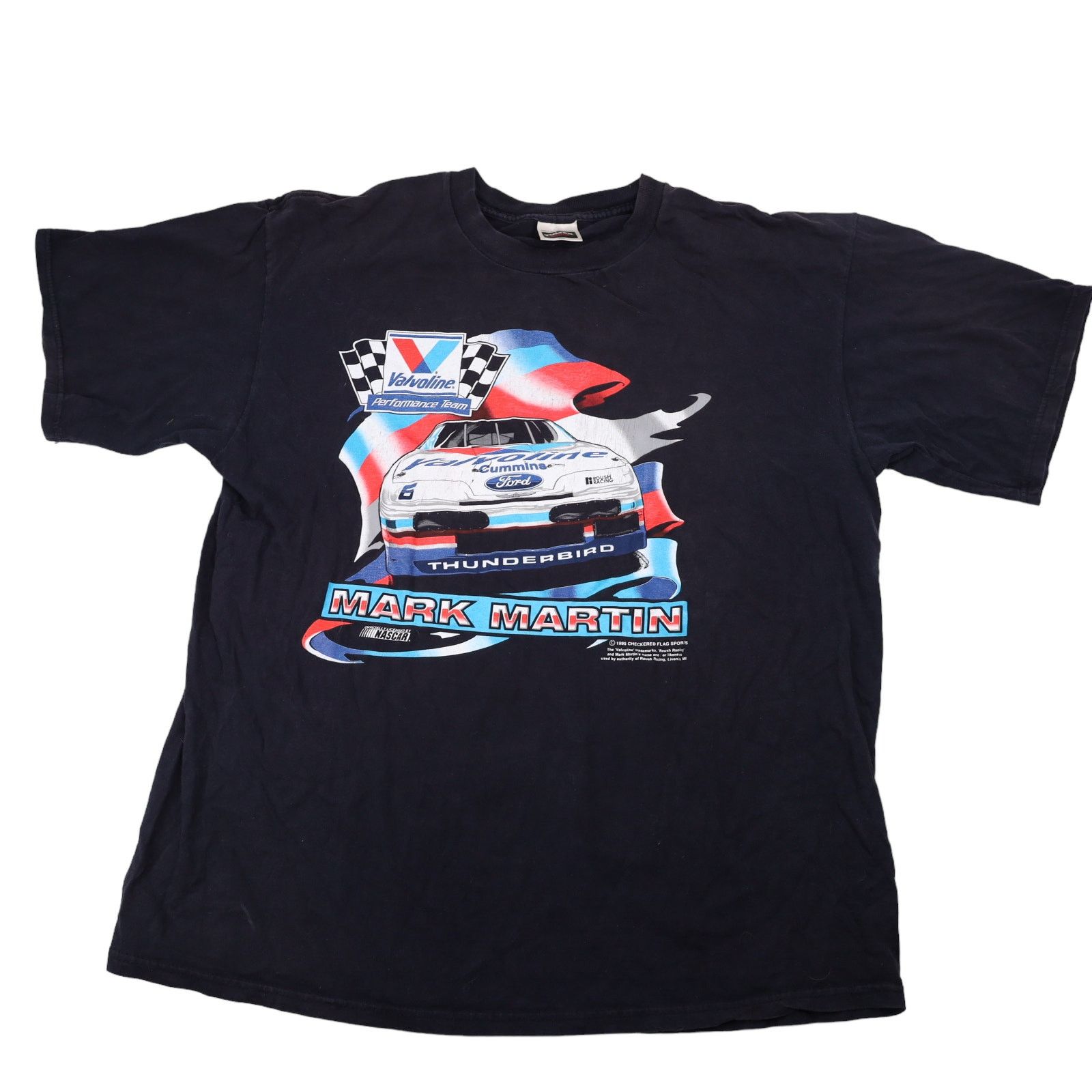 NASCAR × Vintage Vintage Nascar Valvoline Racing Mark Martin Graphic T Shirt Size US XXL / EU 58 / 5 - 1 Thumbnail