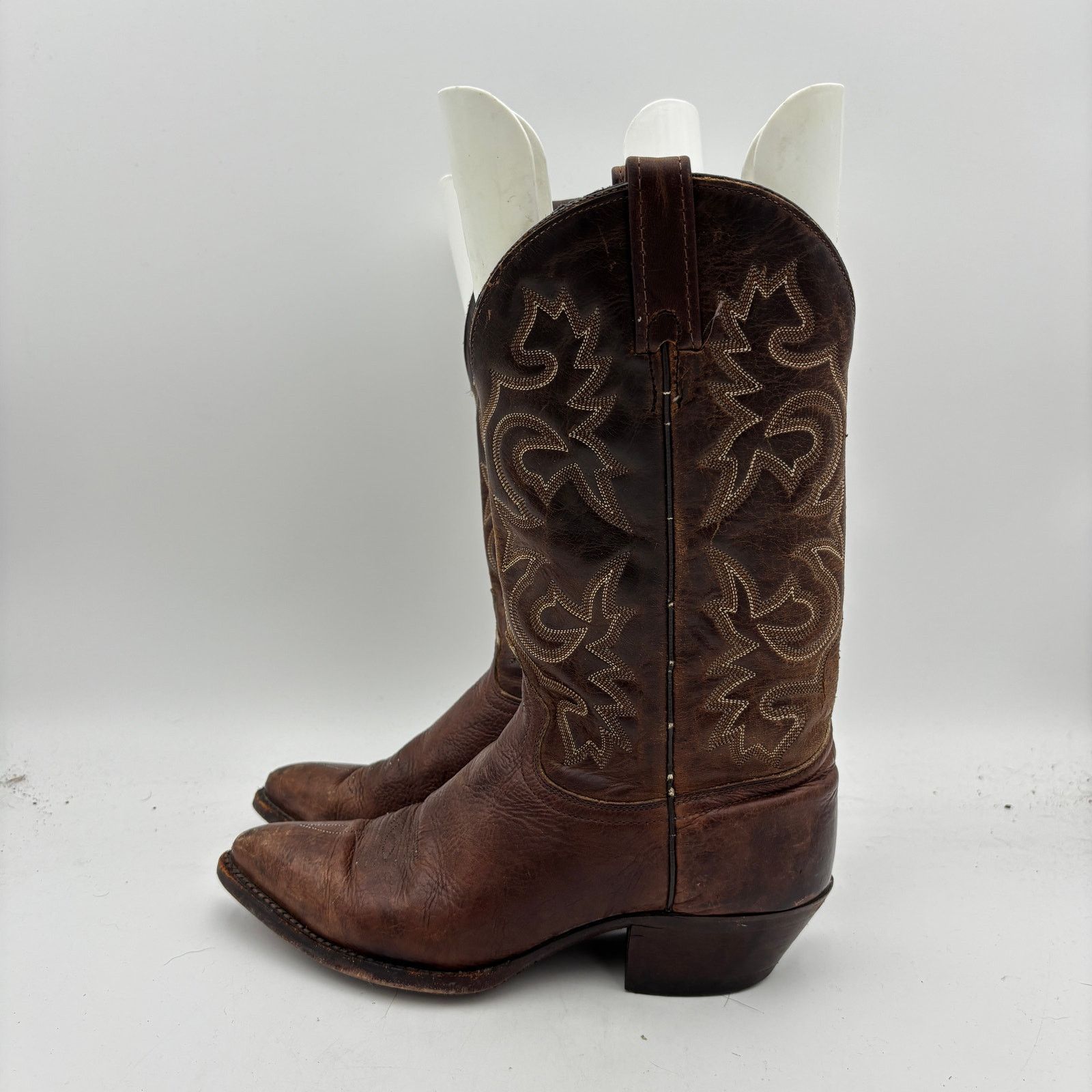 Vintage Vintage J. Chisholm Brown Leather Western Boots Men's 8.5D Size US 8.5 / EU 41-42 - 5 Thumbnail
