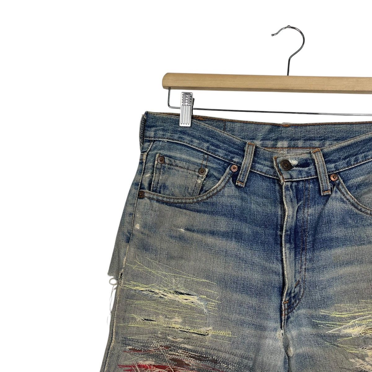 Levi's Vinatage Levis Sashiko Custom Denim Jeans Size US 30 / EU 46 - 6 Thumbnail