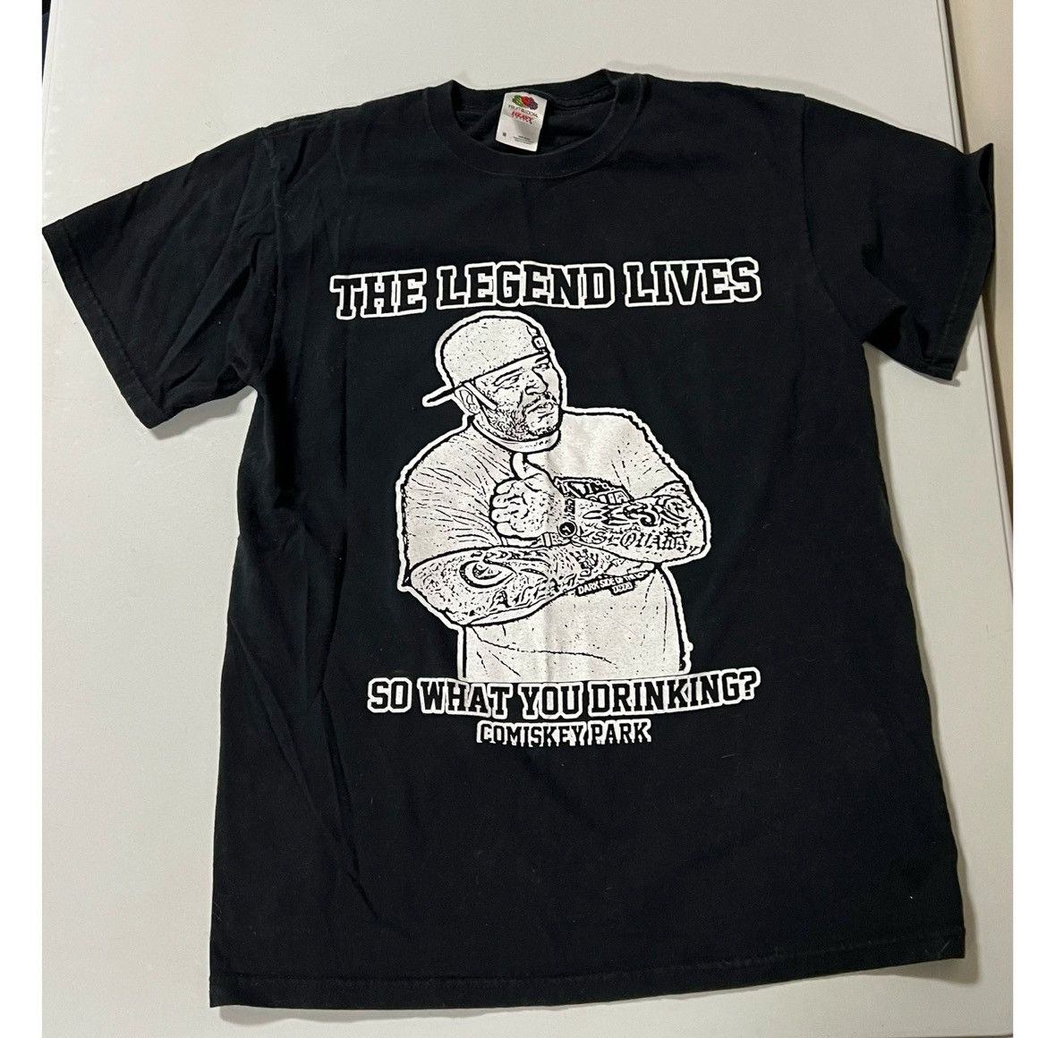 Fruit Of The Loom ‘The Legend Lives: So What You Drinking?’ T-Shirt Tee Size M Size US M / EU 48-50 / 2 - 1 Thumbnail