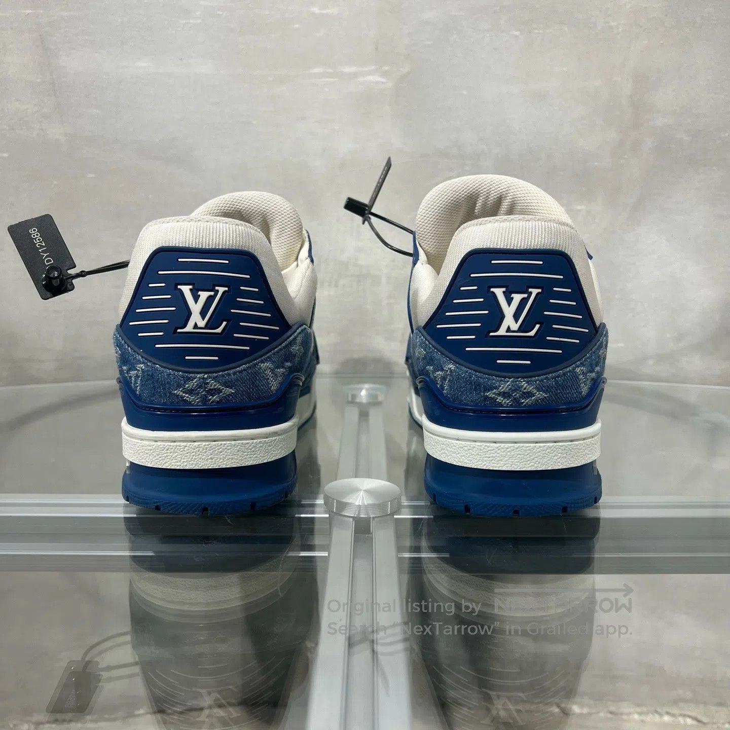 Louis Vuitton Louis Vuitton trainer White and Blue Jeans Board Shoes Size US 9 / EU 42 - 5 Thumbnail