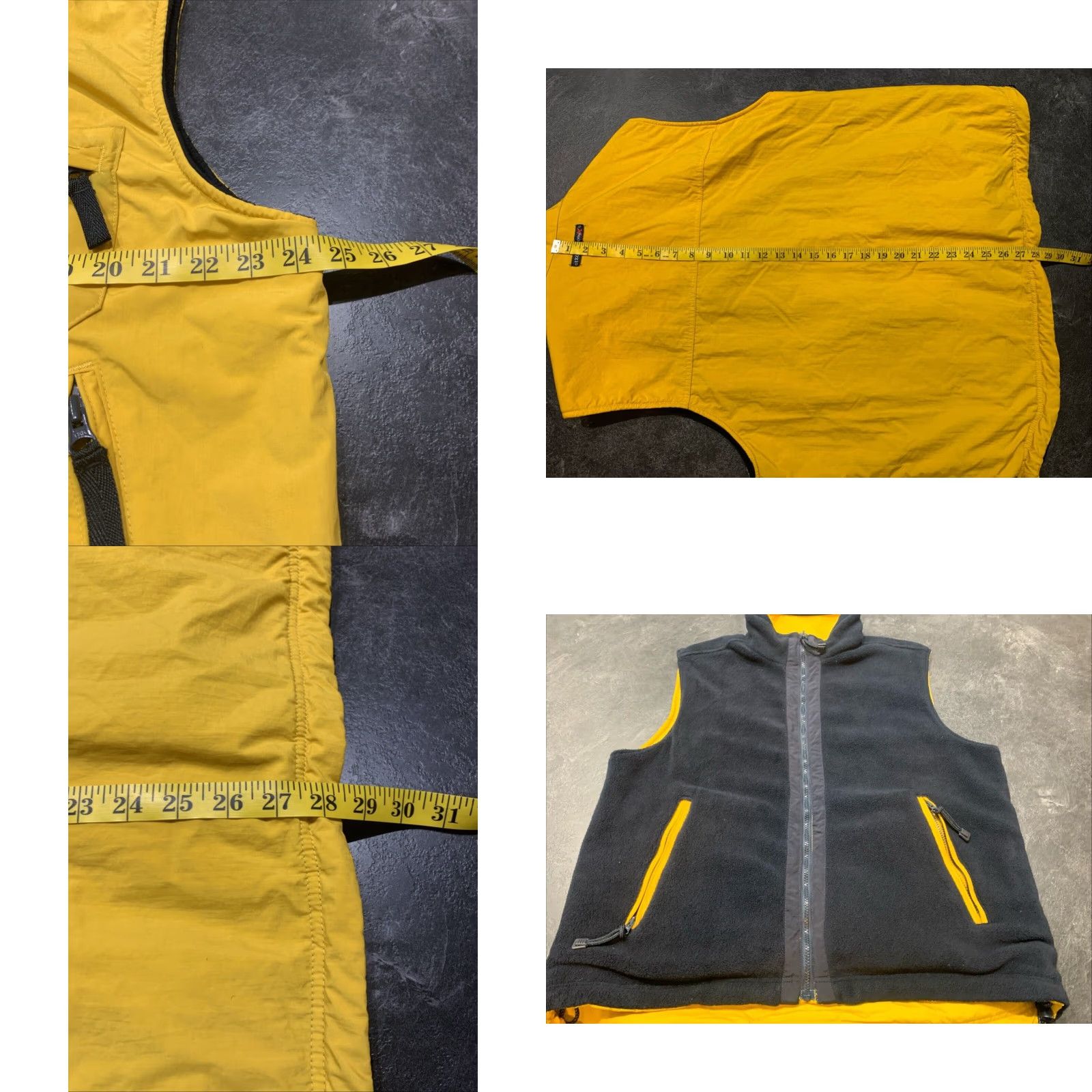 Izod IZOD Mens Reversible Black & Yellow Fleece Zip Up Vest, Size Large, Outdoor Size US L / EU 52-54 / 3 - 8 Thumbnail