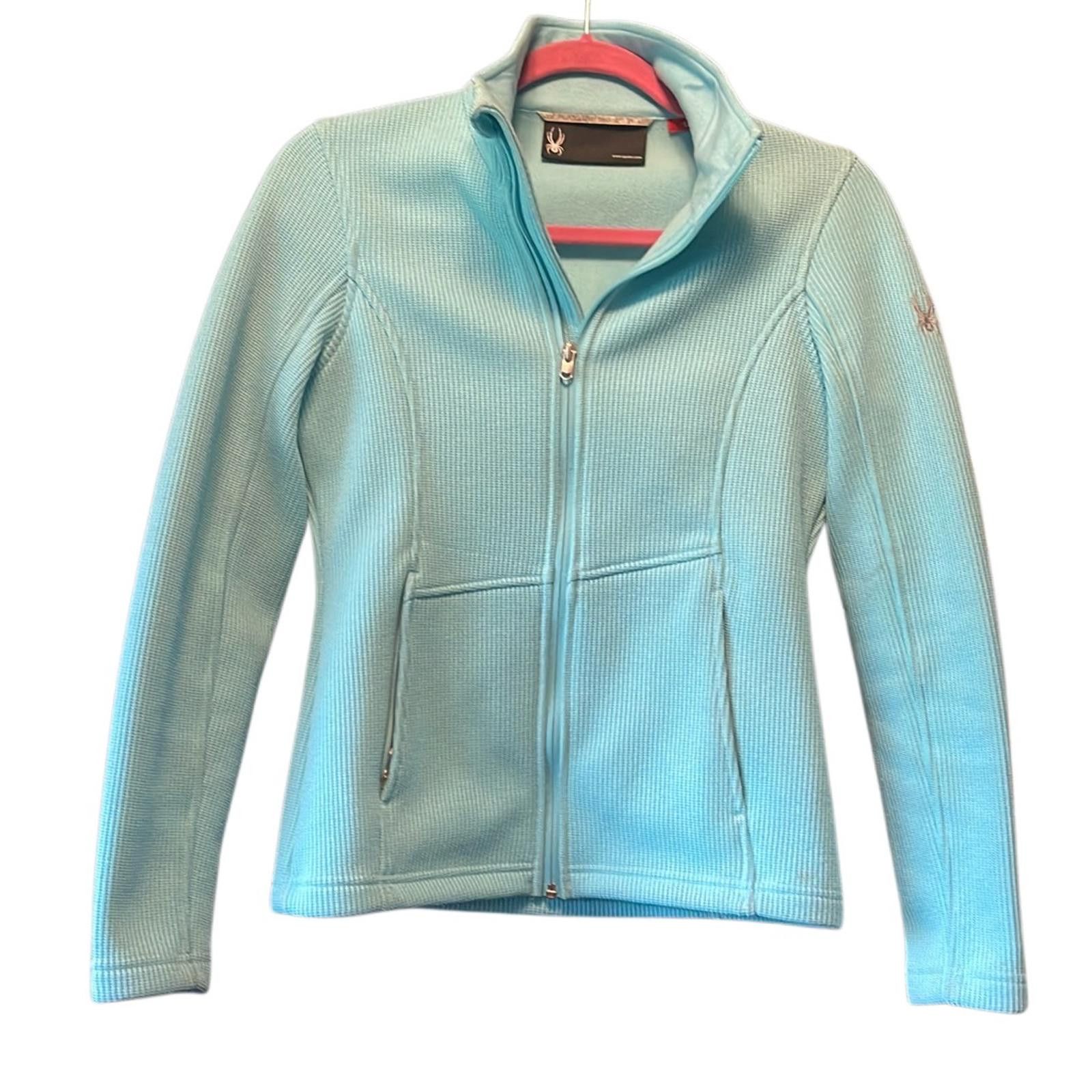 Spyder Women's spider powder, puff blue jacket, size small Size S / US 4 / IT 40 - 1 Thumbnail