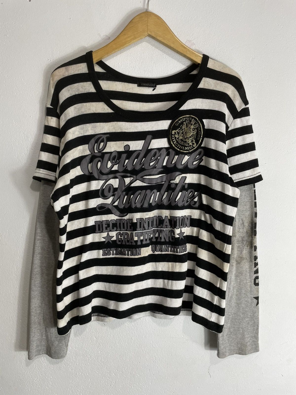 Hysteric Glamour Cornflake double layer stripe longsleeve travis scott style Size L / US 10 / IT 46 - 1 Thumbnail