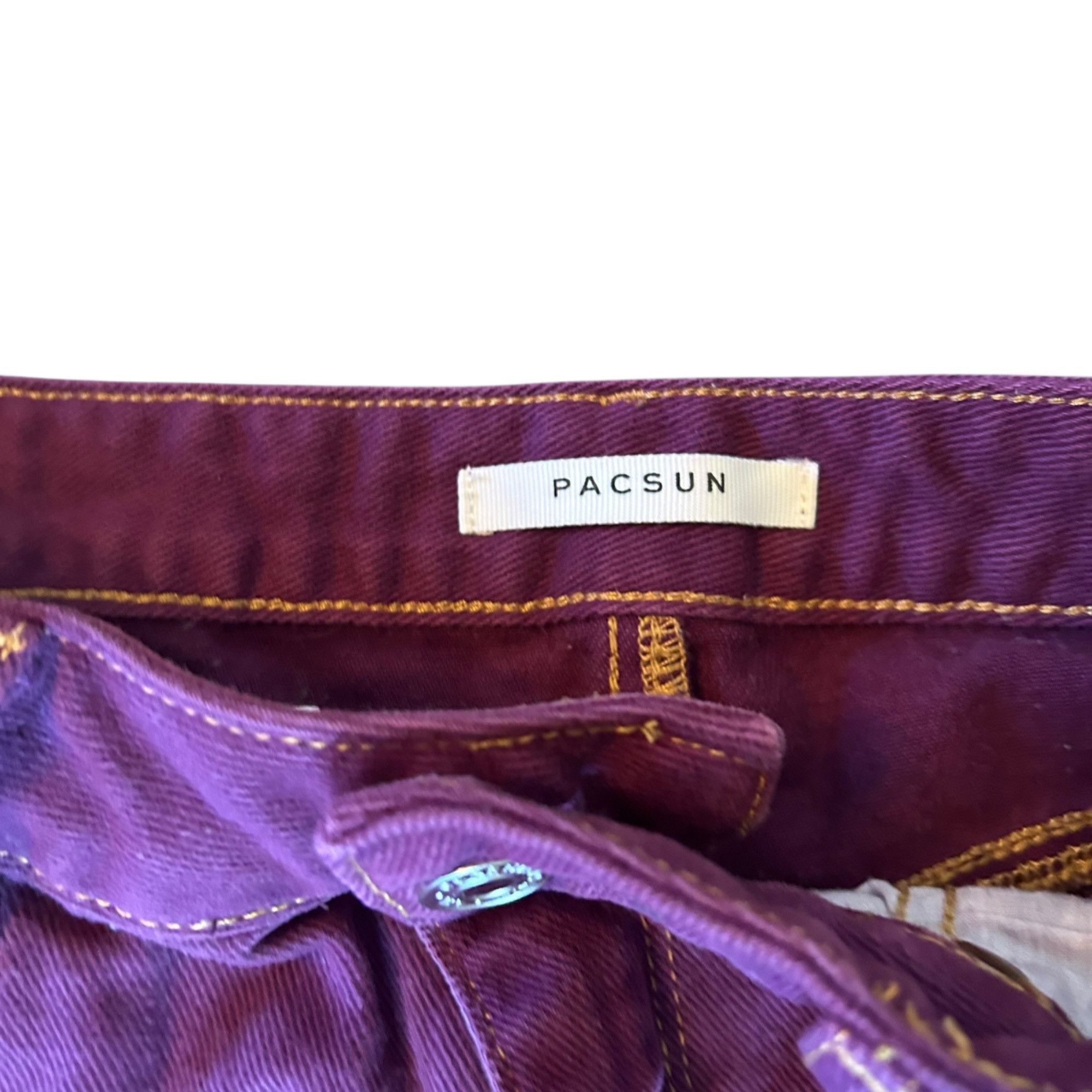 Pacsun Pacsun High Rise Festival High Rise Purple Denim Shorts Size 26" / US 2 / IT 38 - 3 Thumbnail