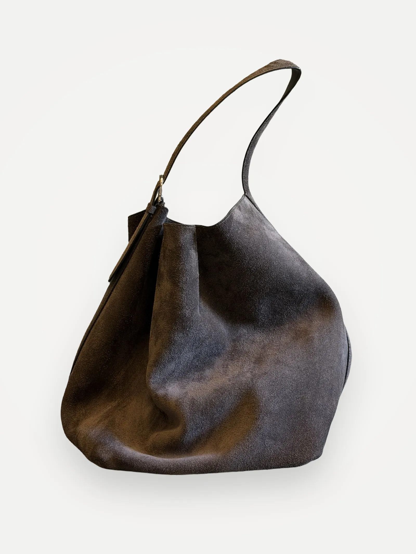 Toteme Toteme Belted suede tote brown Bucket Bag Size ONE SIZE - 1 Thumbnail