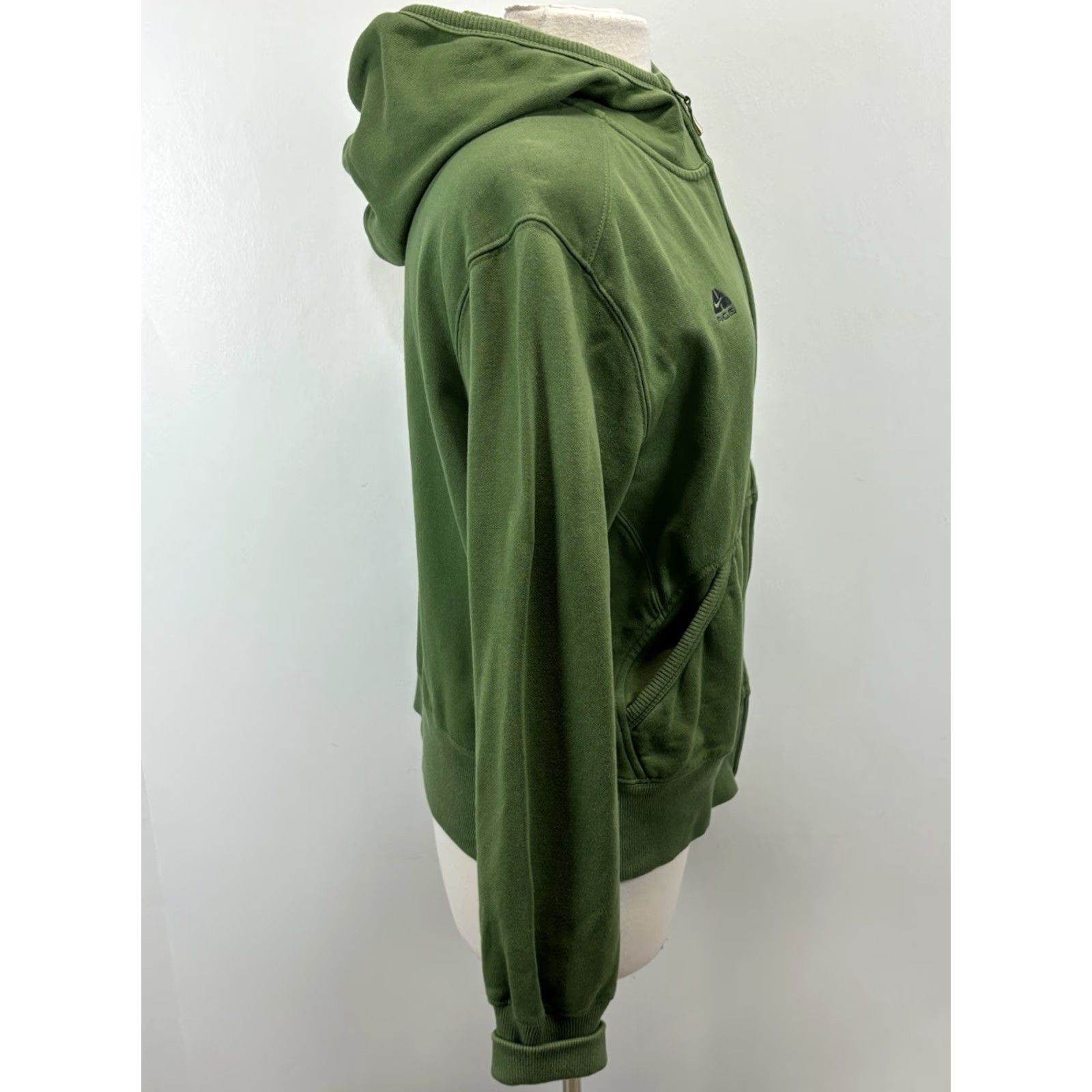 Nike Nike ACG Women Jacket Hoodie Cotton XL Full Zip Logo Green Embroidered Size XL / US 12-14 / IT 48-50 - 4 Thumbnail