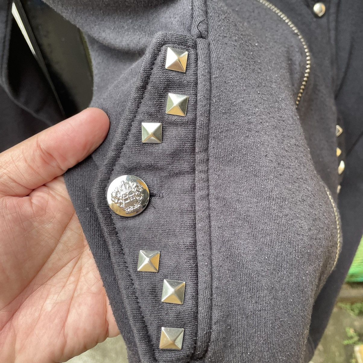 Sex Pot ReVeNGe 🔥🇯🇵Sex Pot Revenge Big Skull Spike Buttons Full Zipper Hoodie Size US XS / EU 42 / 0 - 10 Thumbnail