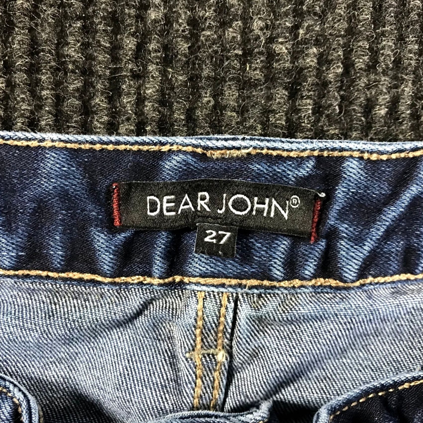 Vintage Dear John American Classic Jeans Blue Medium Wash Sz 27 Distressed Straight Leg 5-Pocket Womens Size 27 Size 27" / US 4 / IT 40 - 7 Thumbnail