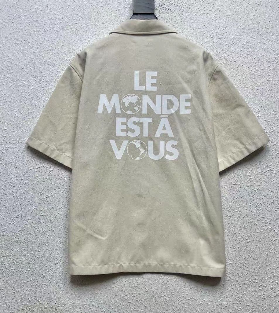 Louis Vuitton Louis Vuitton Mulberry Silk Blended Short Sleeve Shirt Size US M / EU 48-50 / 2 - 2 Thumbnail
